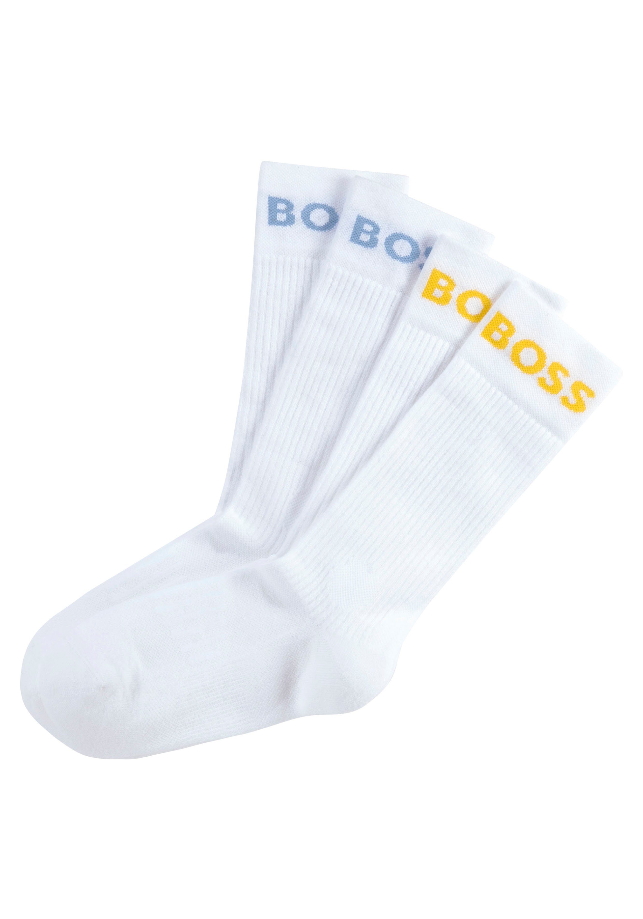BOSS Socken 2P RS Sport Col CC (2-Paar) mit Logostickereien beige