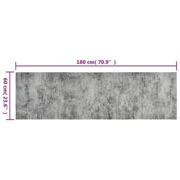 Fußmatte Küchenteppich Waschbar Beton 60x180 cm Samt, furnicato, Rechteckig