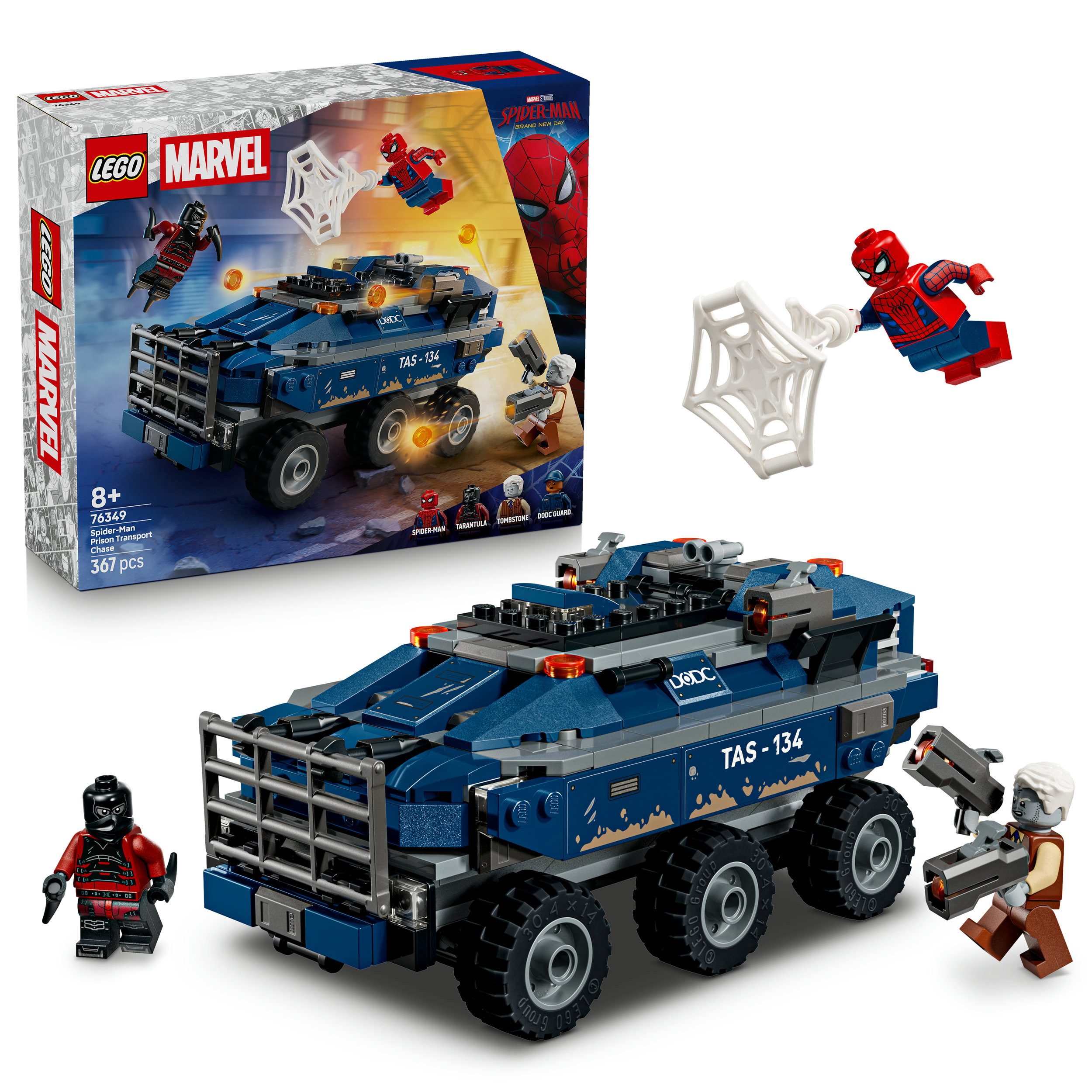 LEGO® Spider-Man Jagt den Gefängnistransporter (76349), LEGO Super Heroes Konstruktionsspielsteine, (367 St), Made in Europe