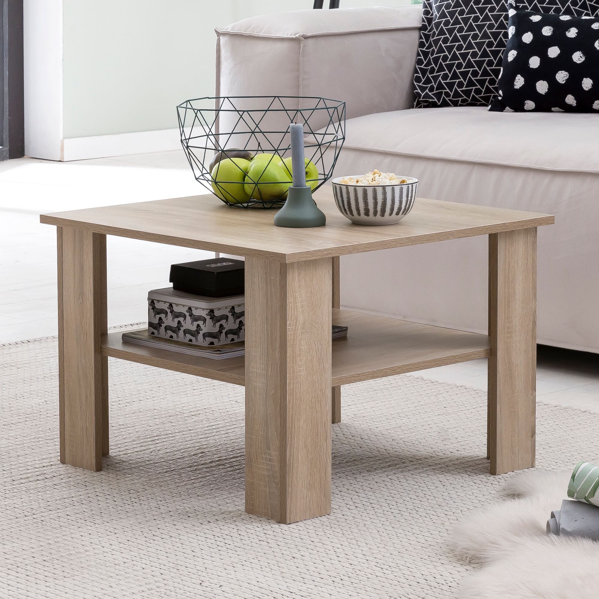 FINEBUY Couchtisch SuVa14547_1 (Sonoma 60x42x60 cm, günstig online kaufen