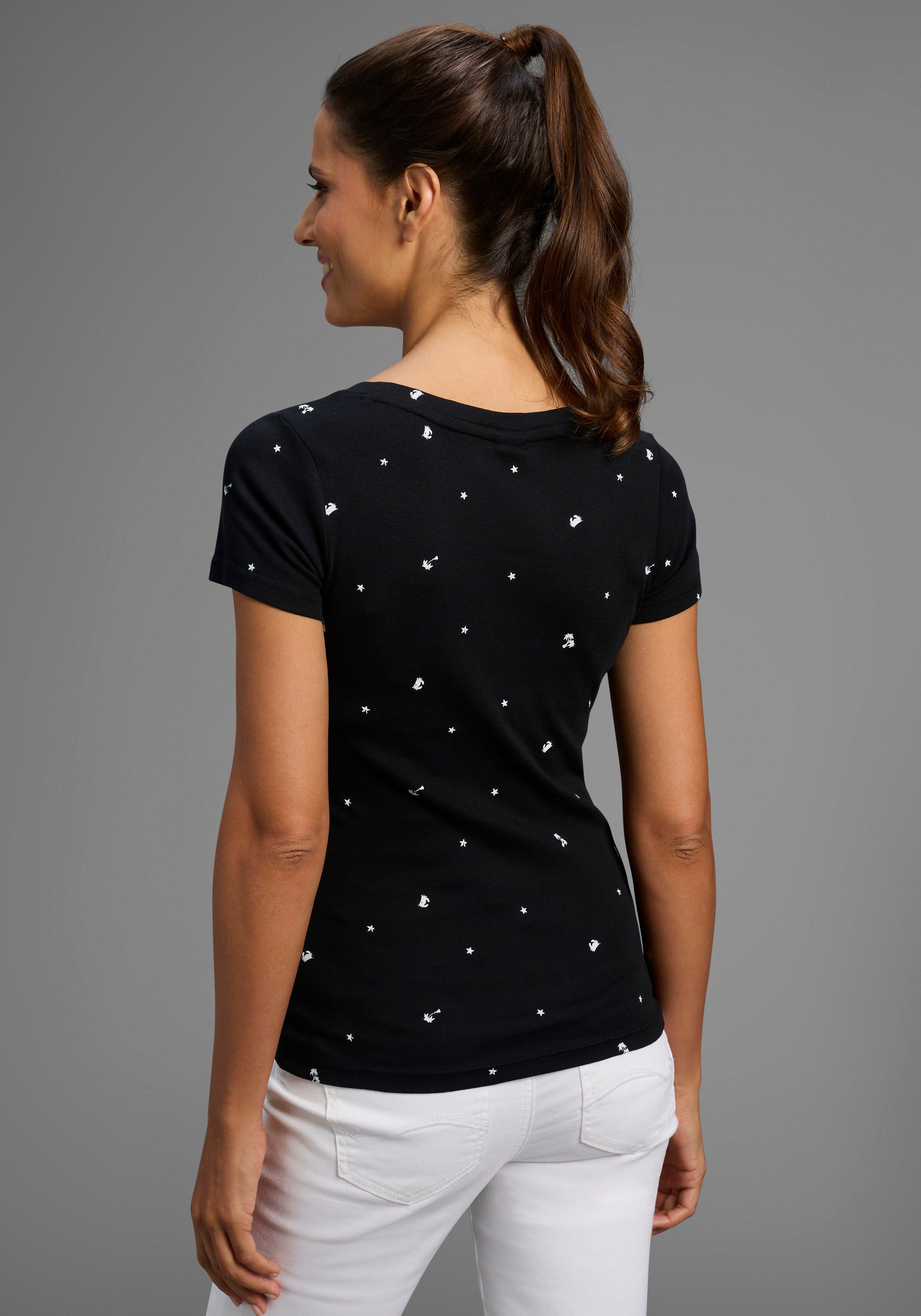 KangaROOS T-Shirt Kurzarm, figurbetonte Passform, aus 100% Baumwolle günstig online kaufen