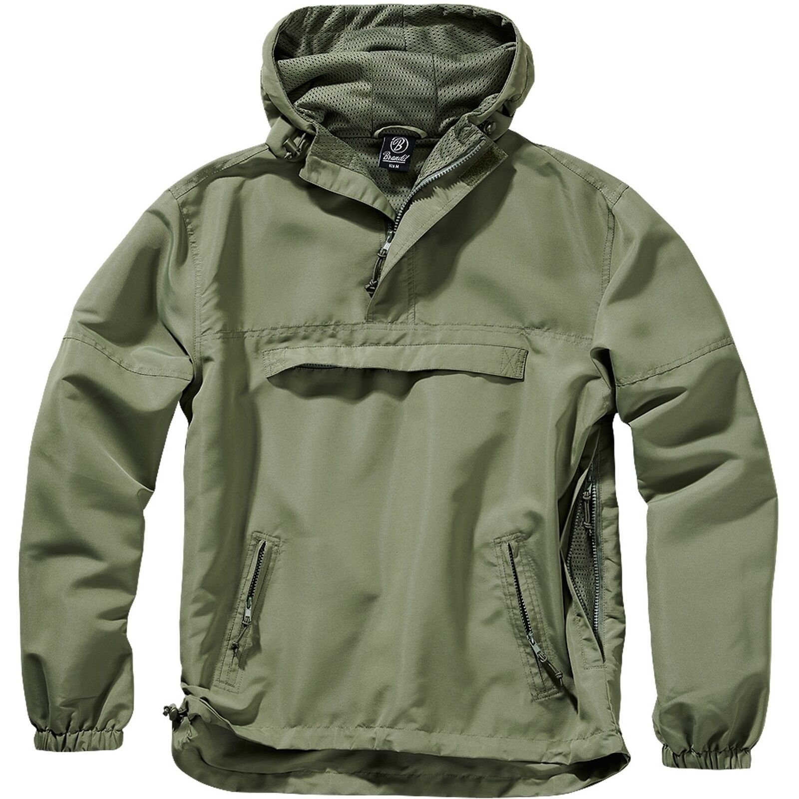 Brandit Regenjacke Regenjacke Windbreaker Schlupf Übergangs Herbst Jacke Sport Outdoor Olive