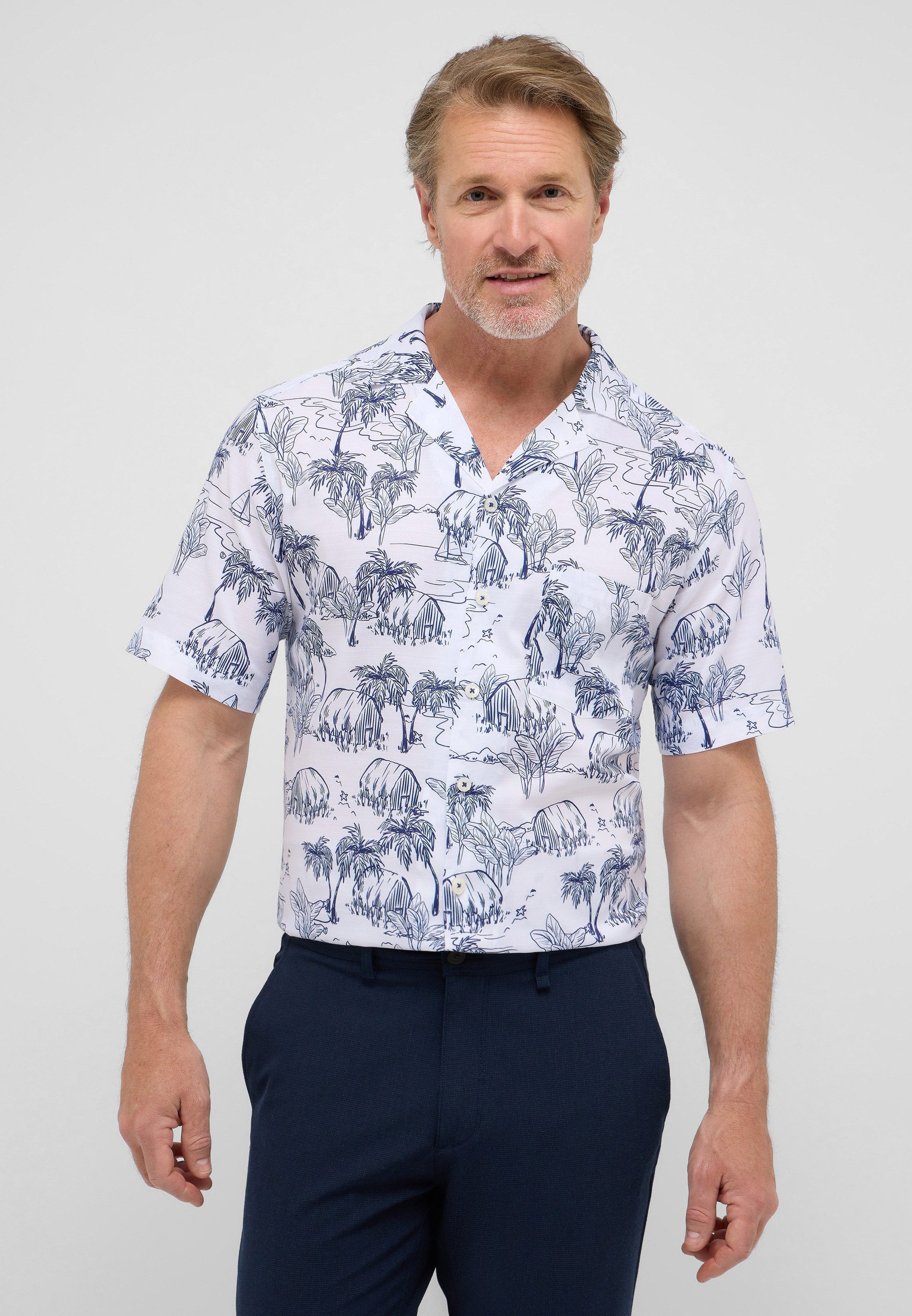 Eterna Kurzarmhemd MODERN FIT EASY IRON (bügelleicht) günstig online kaufen