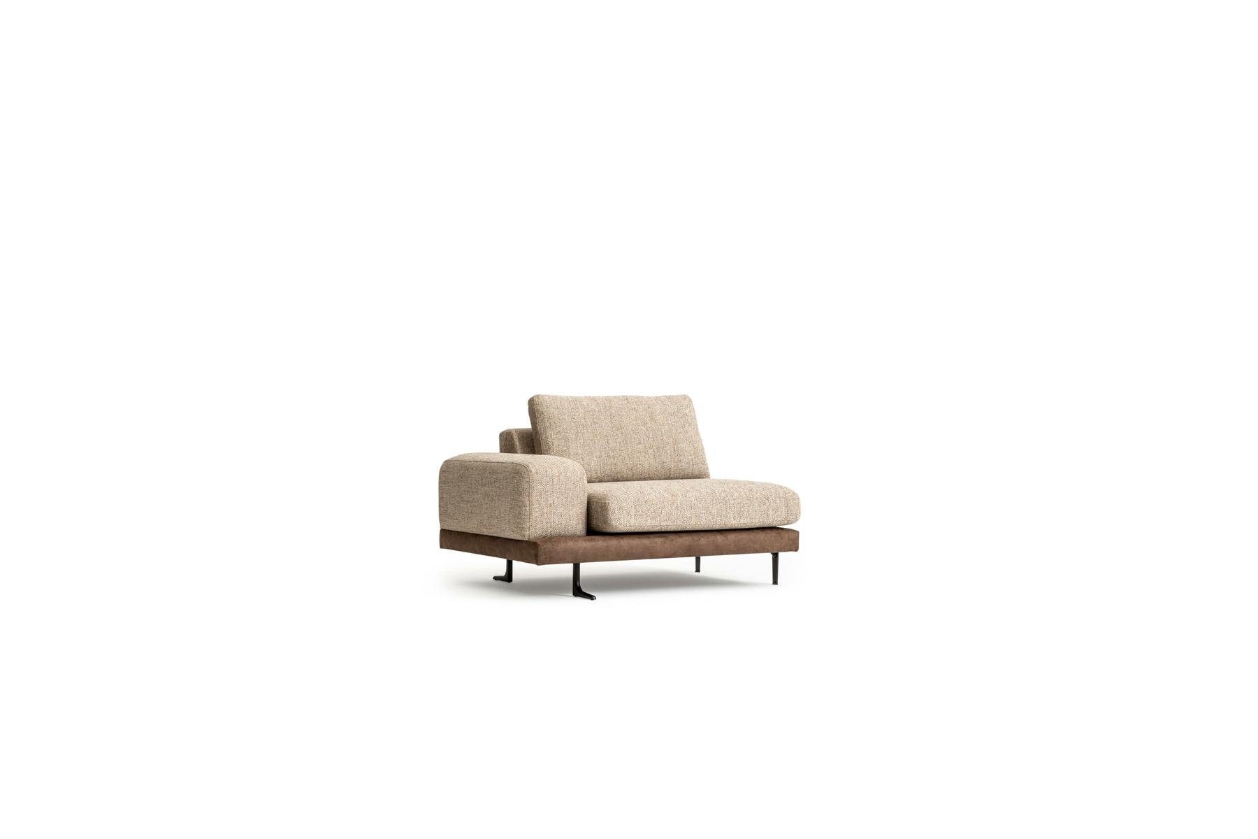JVmoebel 4-Sitzer Wohnzimmer Moderner 2 in Viersitzer Europe Teile, Made Ablagefläche Stil, Textil Couch