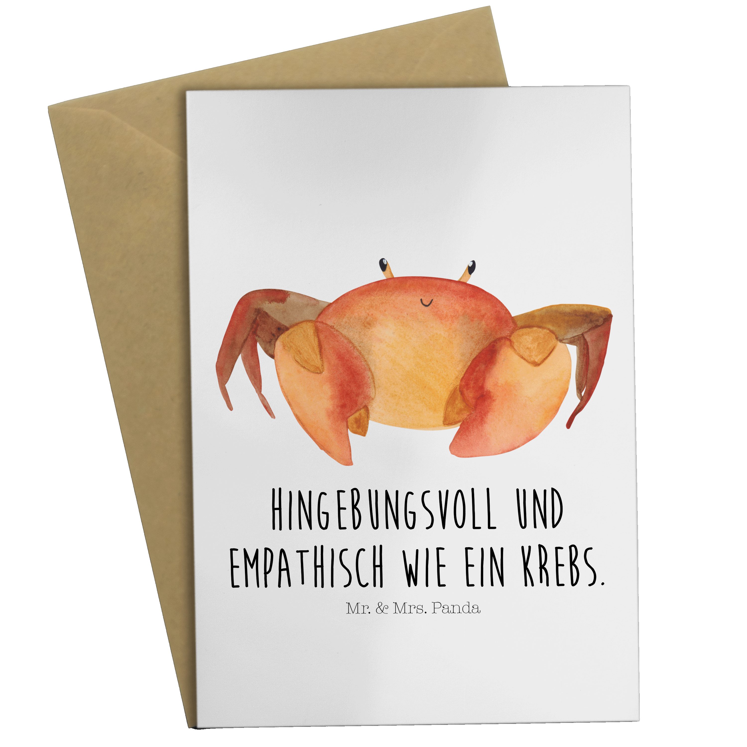 Mr. & - Krebs Sternzeichen Aszendent, Mrs. Hochzeitskarte, - Weiß Panda Grußkarte Geschenk, Gebu