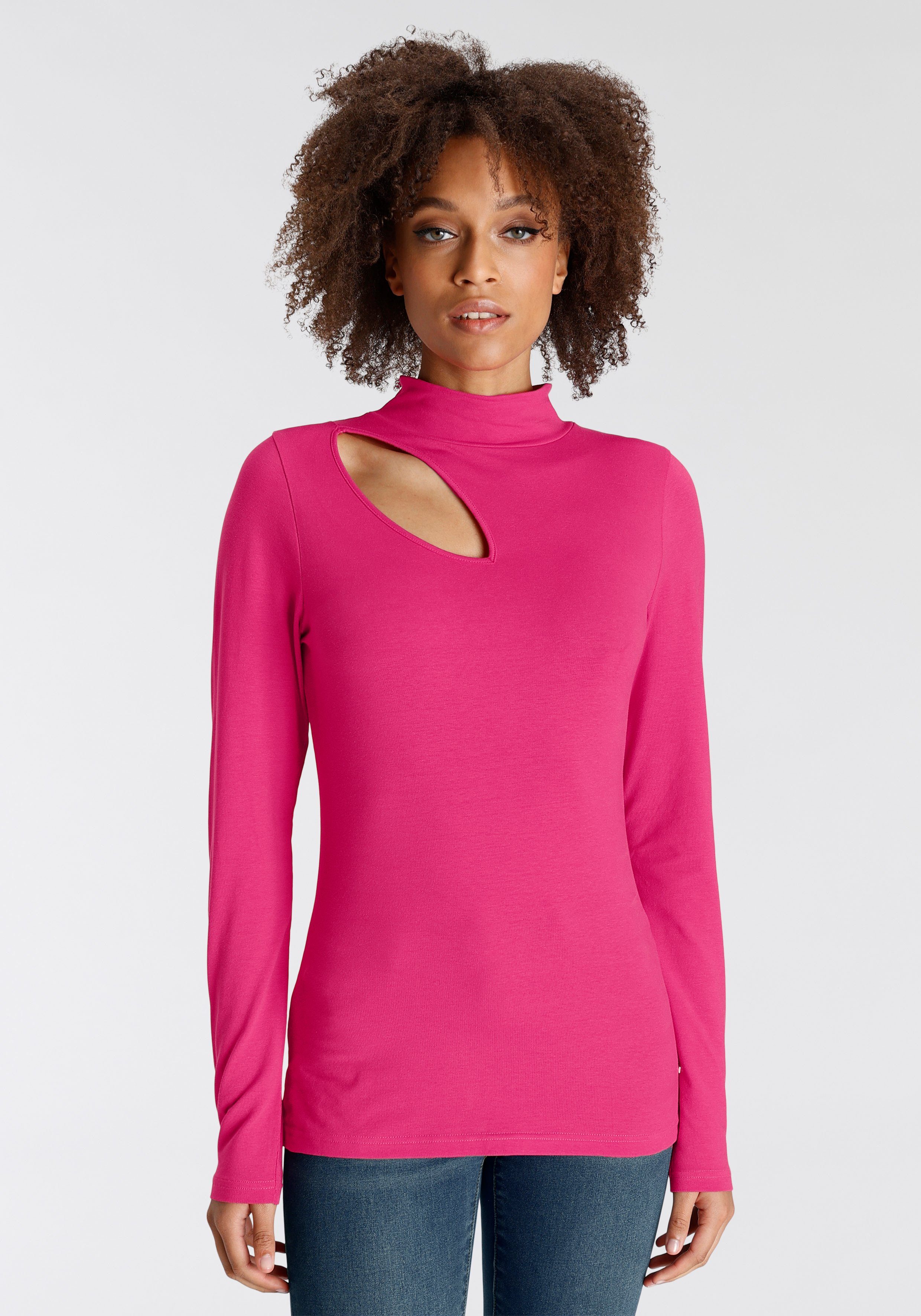 Bruno Banani Langarmshirt mit sexy Cut-out