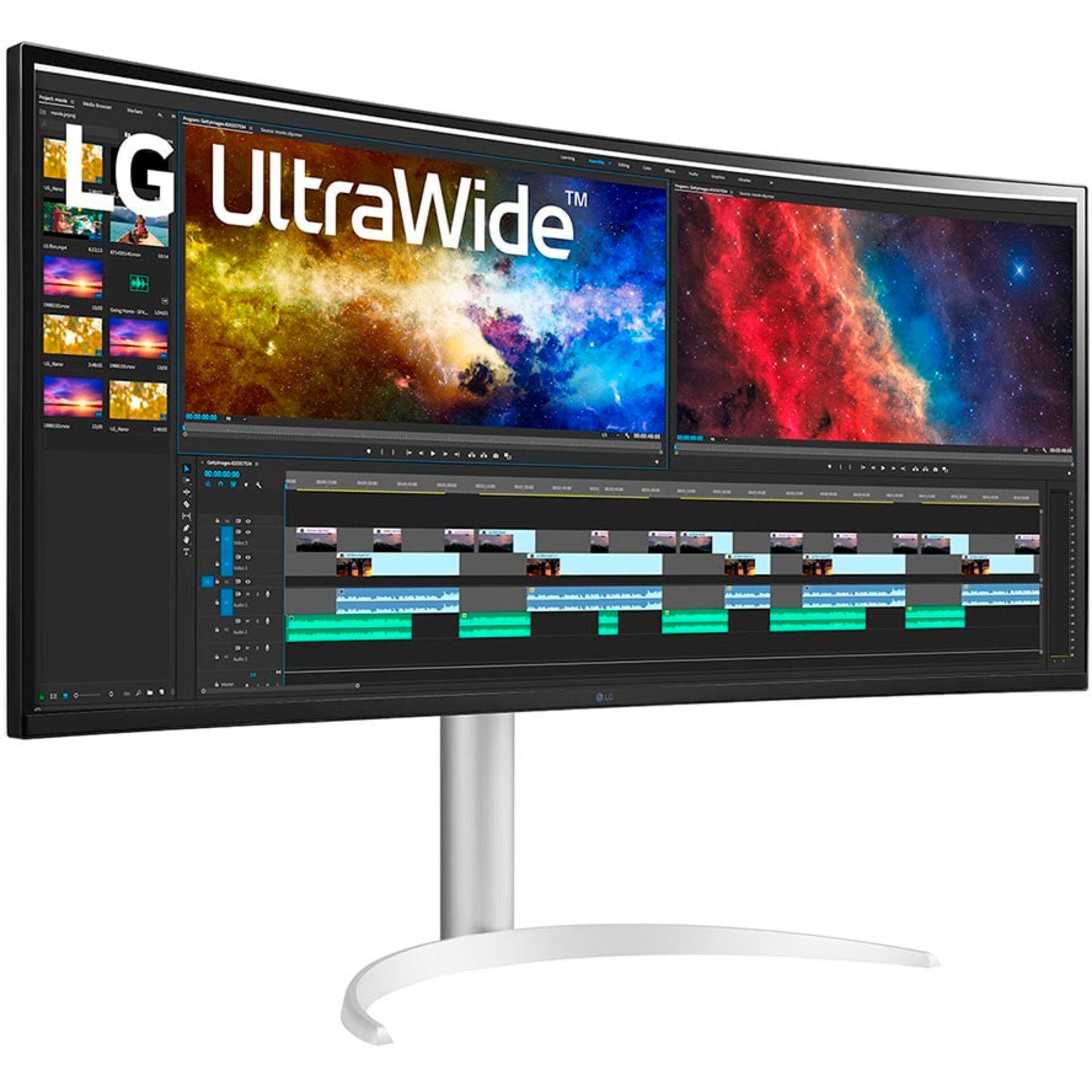 LG 38BQ85C-W, Gaming-Monitor, (QHD+, Curved, HDMI, TFT-Monitor