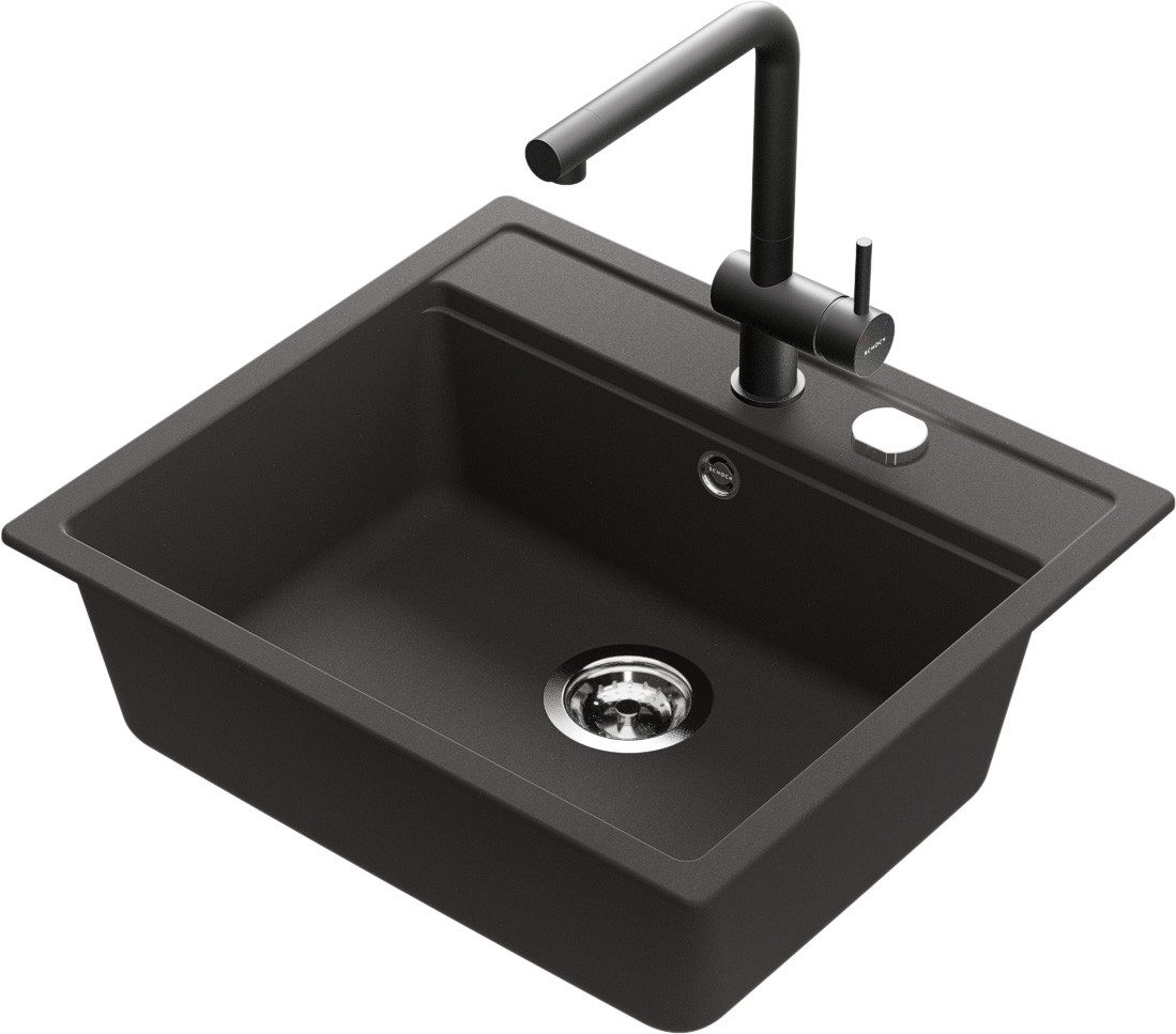 Schock Granitspüle Nemo N-100 und Armatur Epos, eckig, 75/51 cm, (Set, 2 St günstig online kaufen