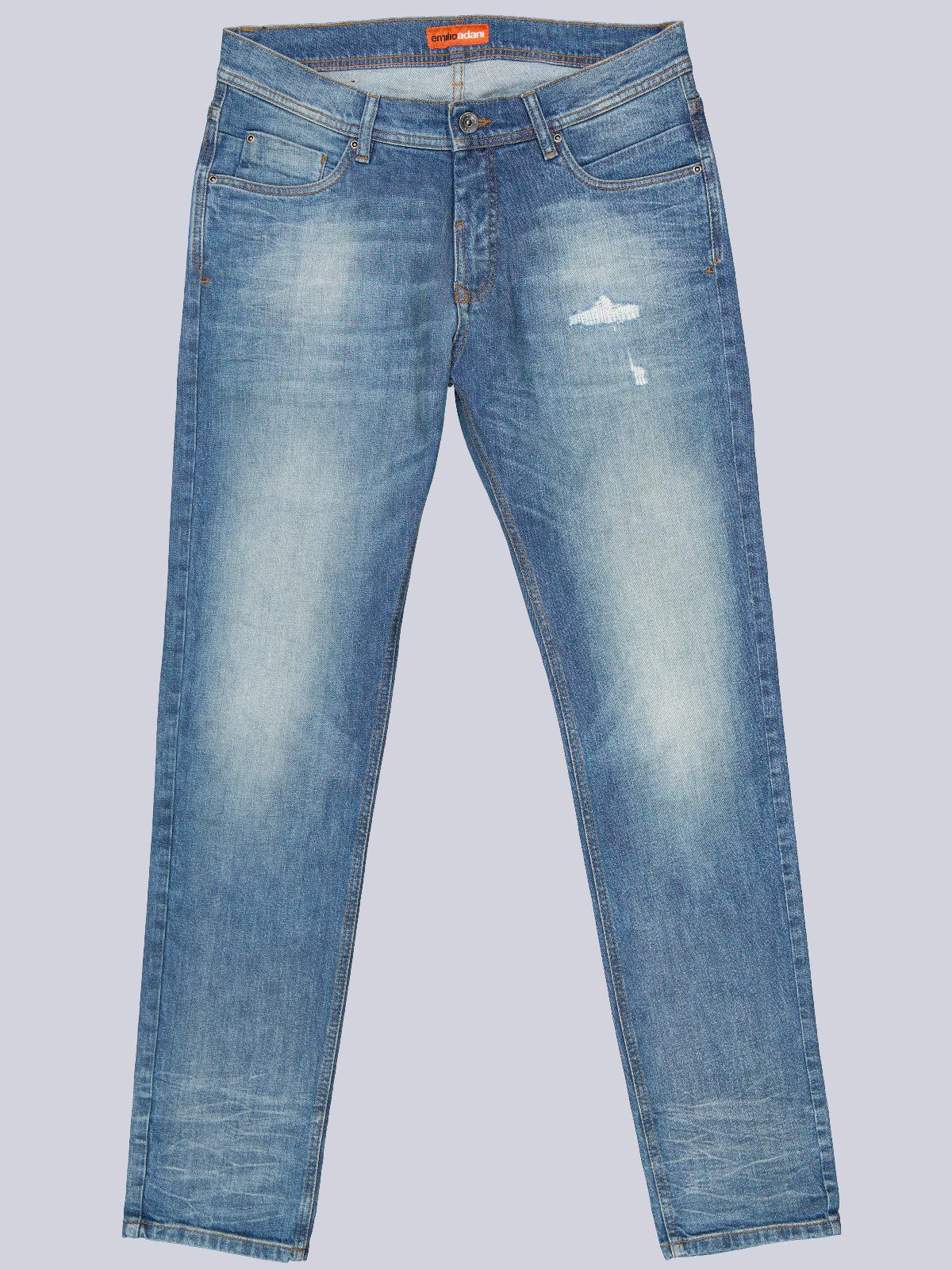 emilio adani Stretch-Jeans Herren Jeans mit Wascheffekt, Marineblau
