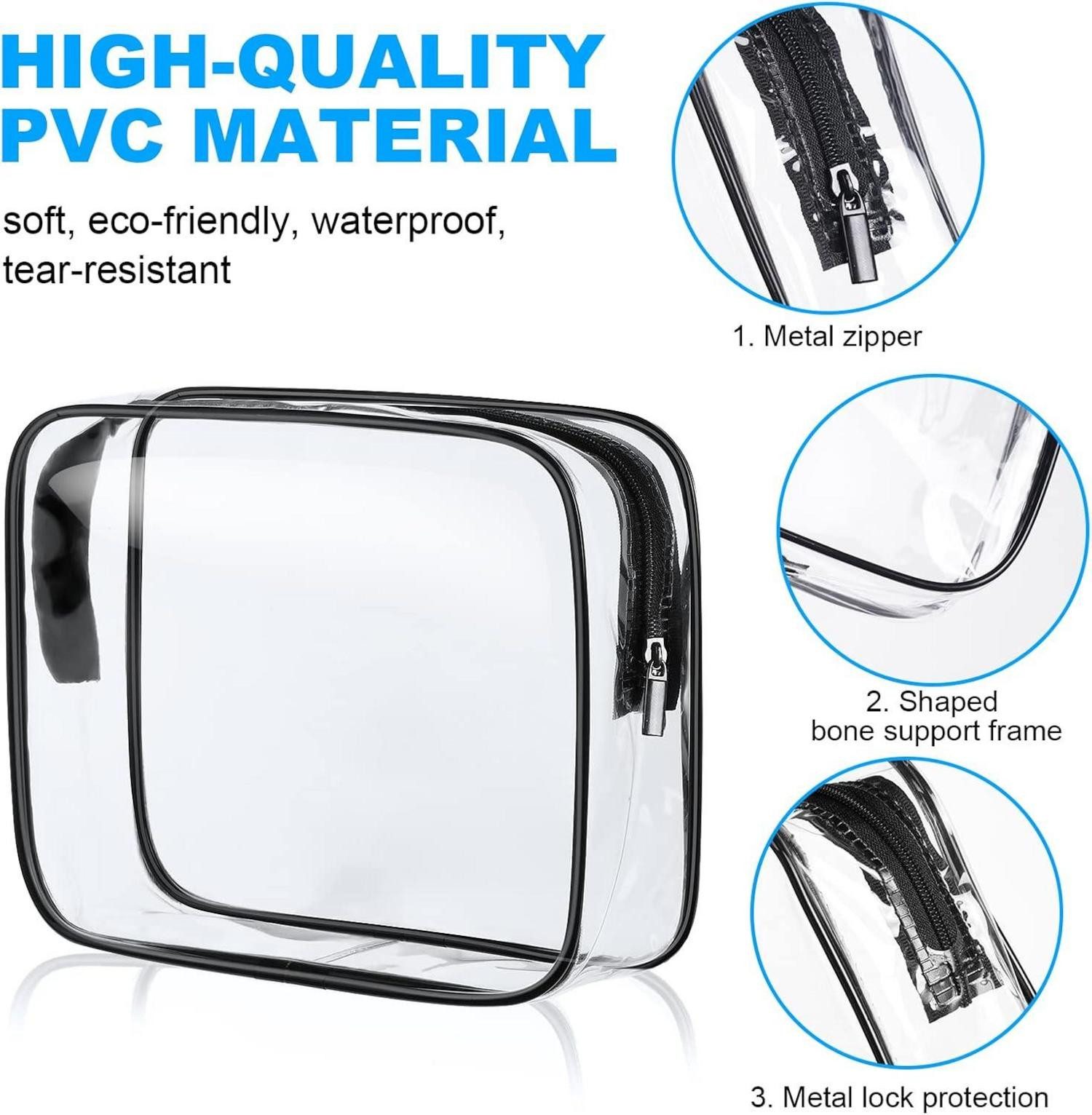 LuxusKollektion Kosmetiktasche Kulturtasche Transparent 4 Stück günstig online kaufen