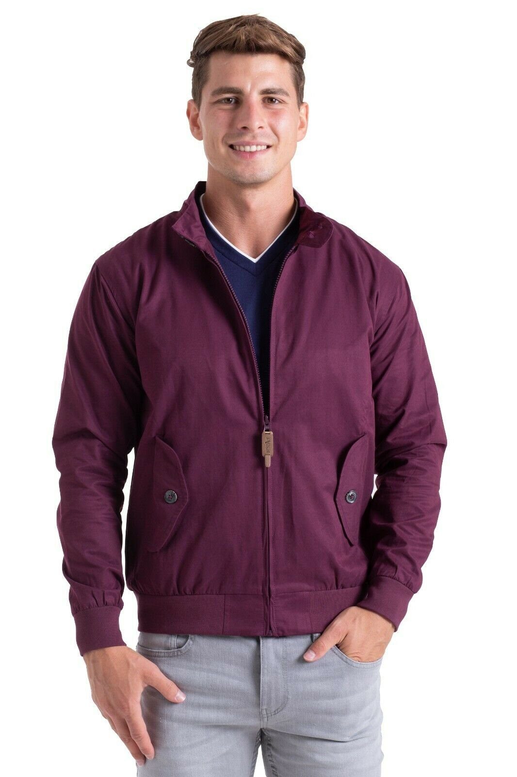 BlauerHafen Jackett Herren Harrington Jacke Casual günstig online kaufen