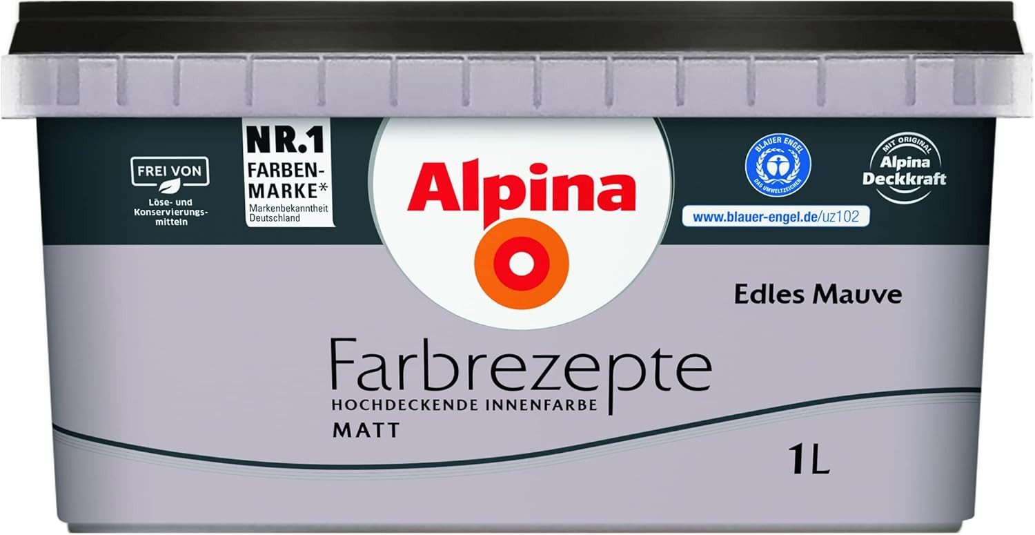 Alpina Wandfarbe Farbrezepte Wandfarbe 1 Liter hochdeckend Farbwahl Matt Alpina