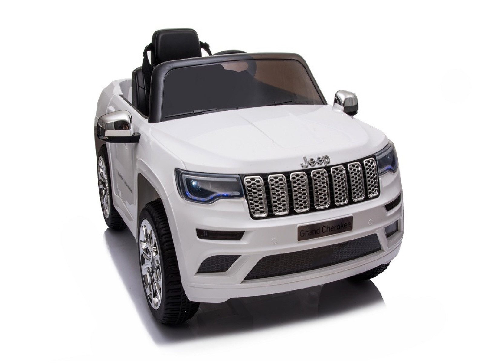 TPFLiving Elektro-Kinderauto Jeep Grand Cherokee - weiß - Farbe: weiß, Belastbarkeit 30 kg, Elektro Go-Kart - Kinder Elektrofahrzeug Kinderauto elektro