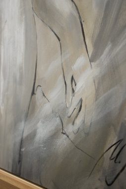 YS-Art Gemälde Rotterdam, Leinwandbild Schöne Abstrakte Frau mit Rahmen