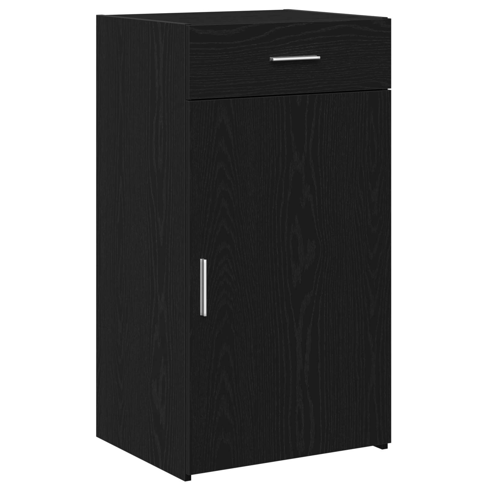 vidaXL Sideboard Sideboard Schwarz Eichen-Optik 50 x 42,5 x 93 cm (1 St)
