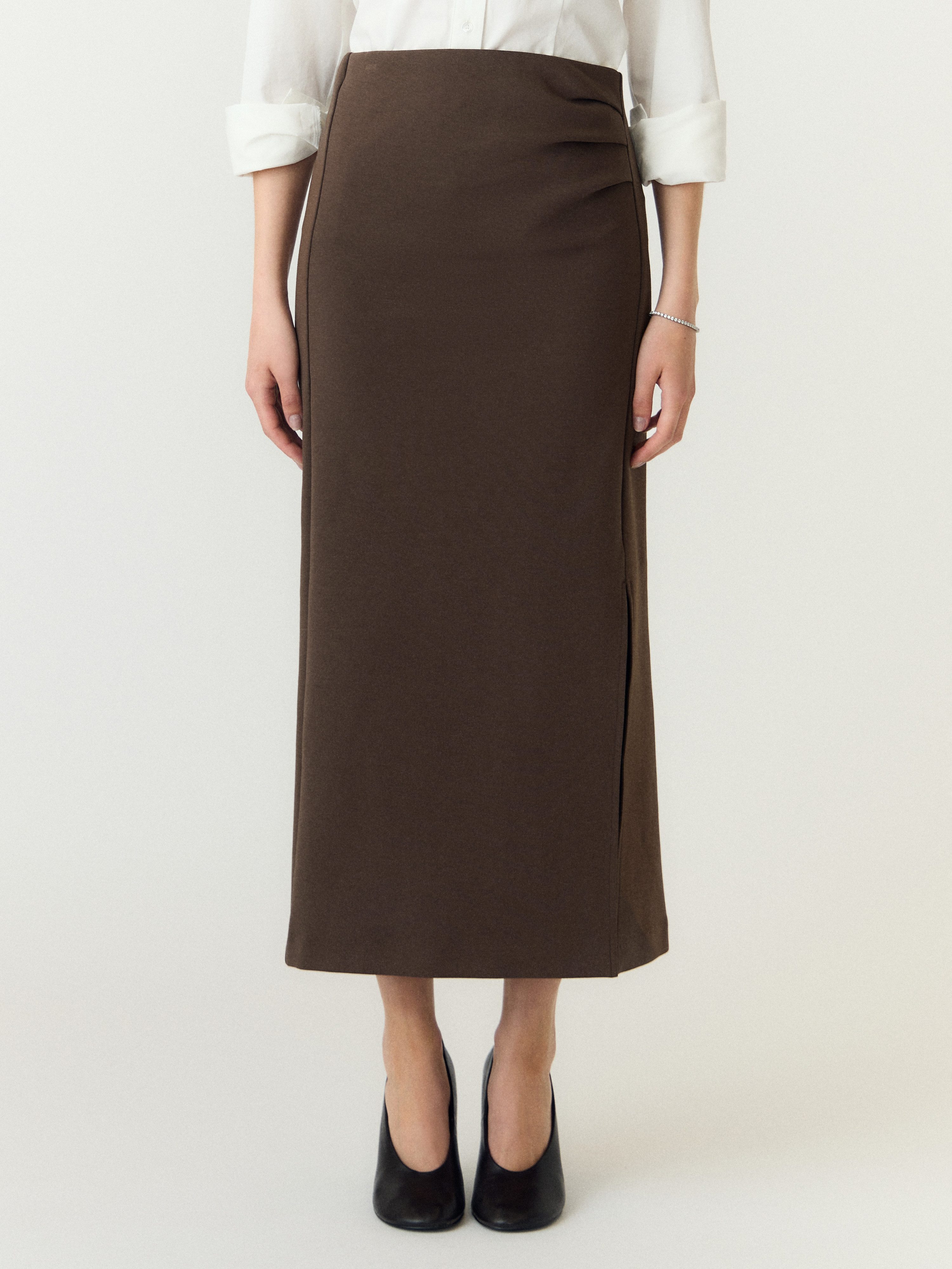 Y.A.S Maxirock YASPINA HW LONG SKIRT NOOS Baumwollmischung, high waist