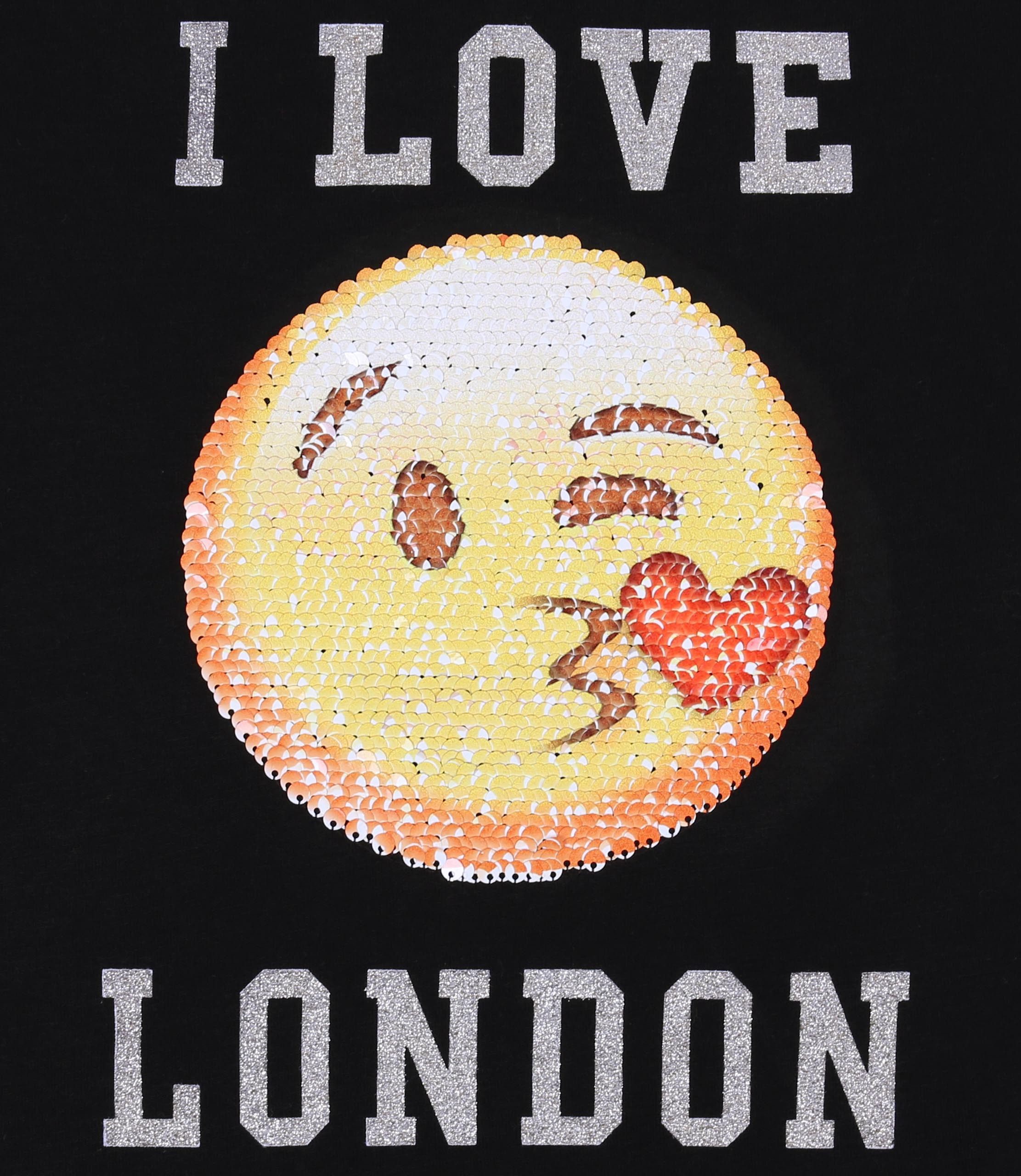 I Love... Kurzarmbluse Schwarzes T-Shirt I Love London 3-4 Jahre