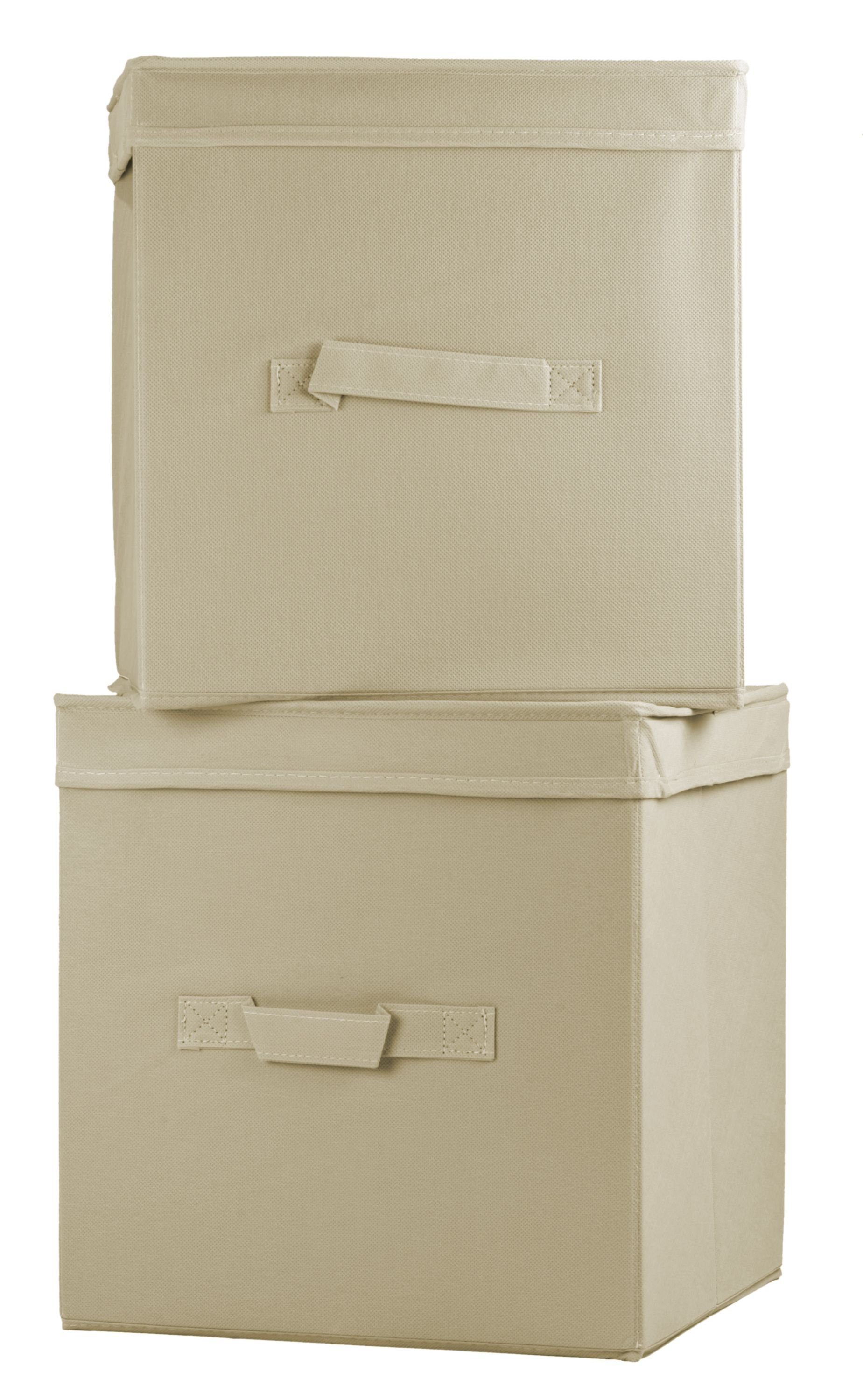 ARTRA Dekokorb Ordnungsboxen "Levi" Beige 2x 2er SET Aufbewahrungsbox Regalbox (4 St)