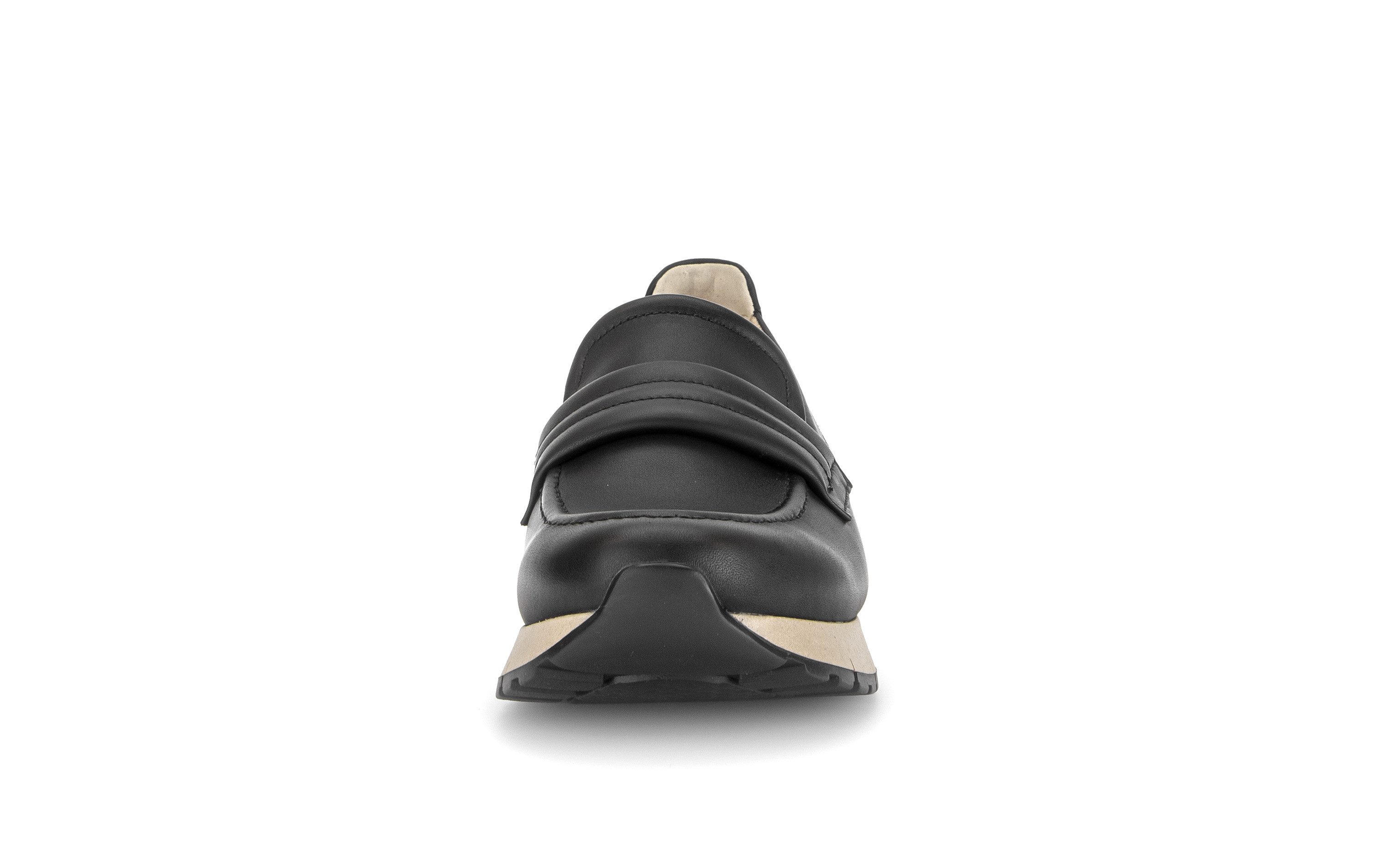 Gabor Slip-On Sneaker Keilabsatz, Slipper mit modischem Zierriegel, G-Weite (weit)