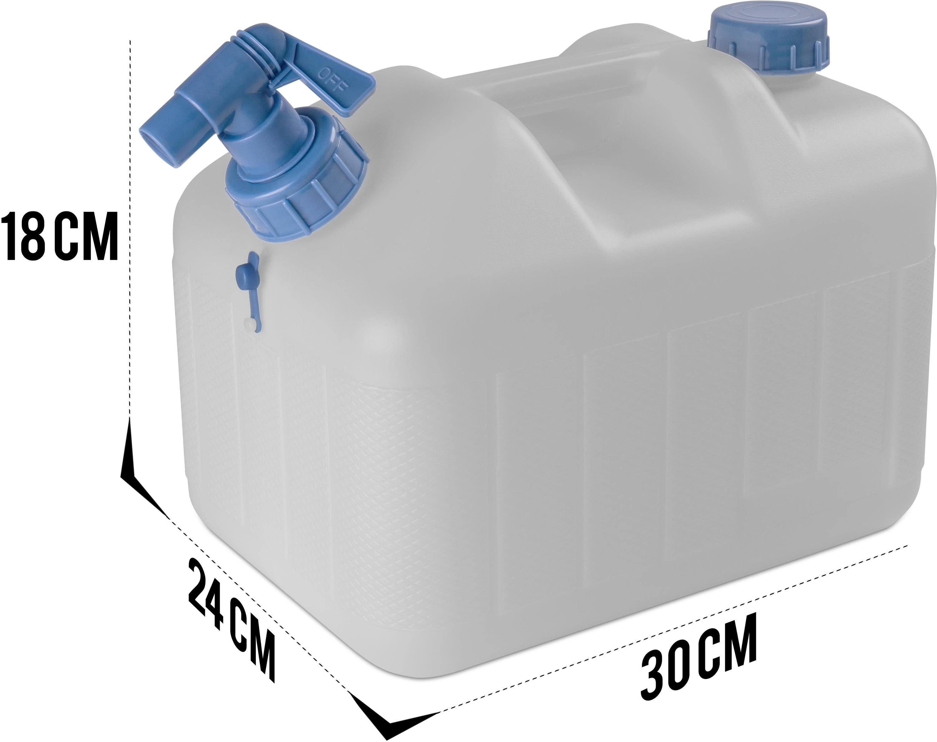 HD-PE Camping-Kanister St), normani Dispenser mit Wasserkanister Hahn Liter (1 Kanister Trinkwasserbehälter Wassertank Lebensmittelecht - 10