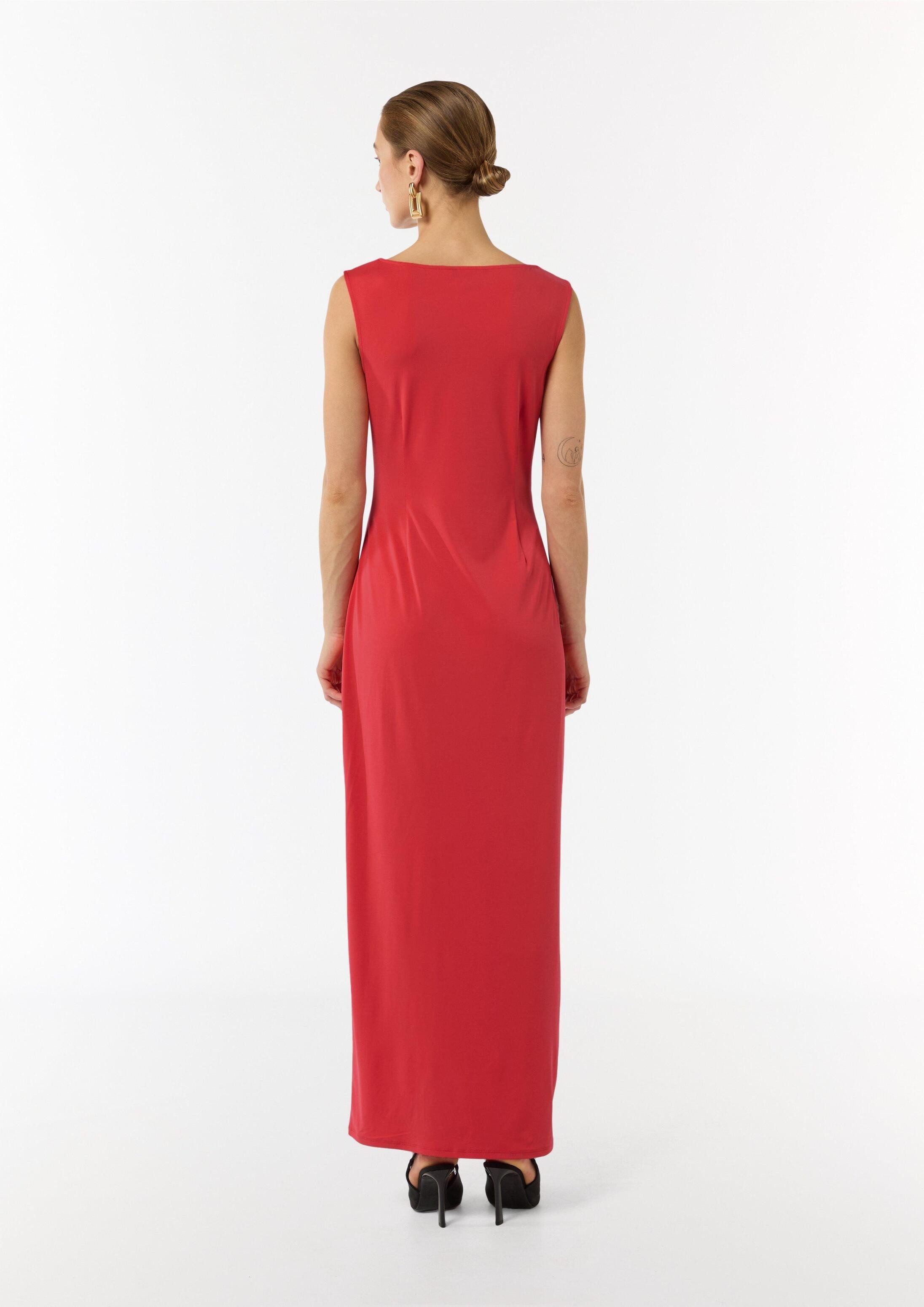 comma Maxikleid Kleid Maxi-Kleid mit Crêpestruktur