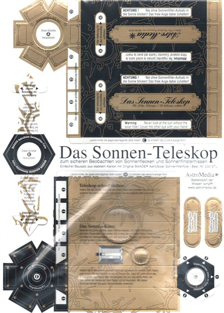 Astromedia Experimentierkasten Das Sonnen-Teleskop
