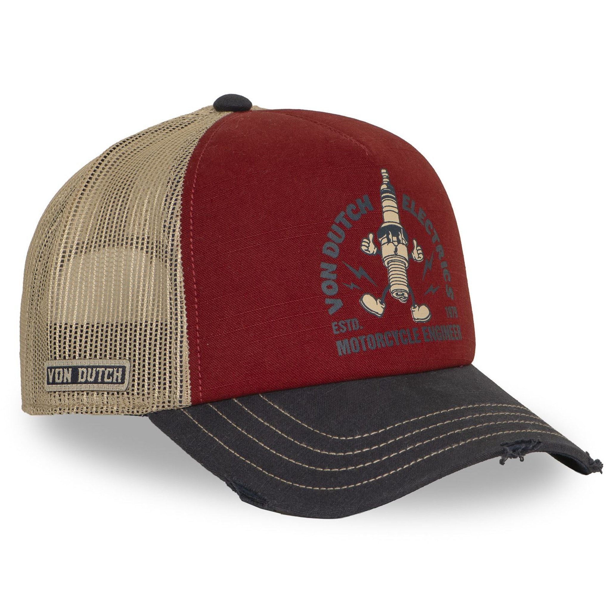 Von Dutch Trucker Cap Von Dutch Originals Trucker Cap - CREW DEVIL HARD BEAST RACING (Basecap, Basecap, Meshcap, Trucker Kappe) Used-Look