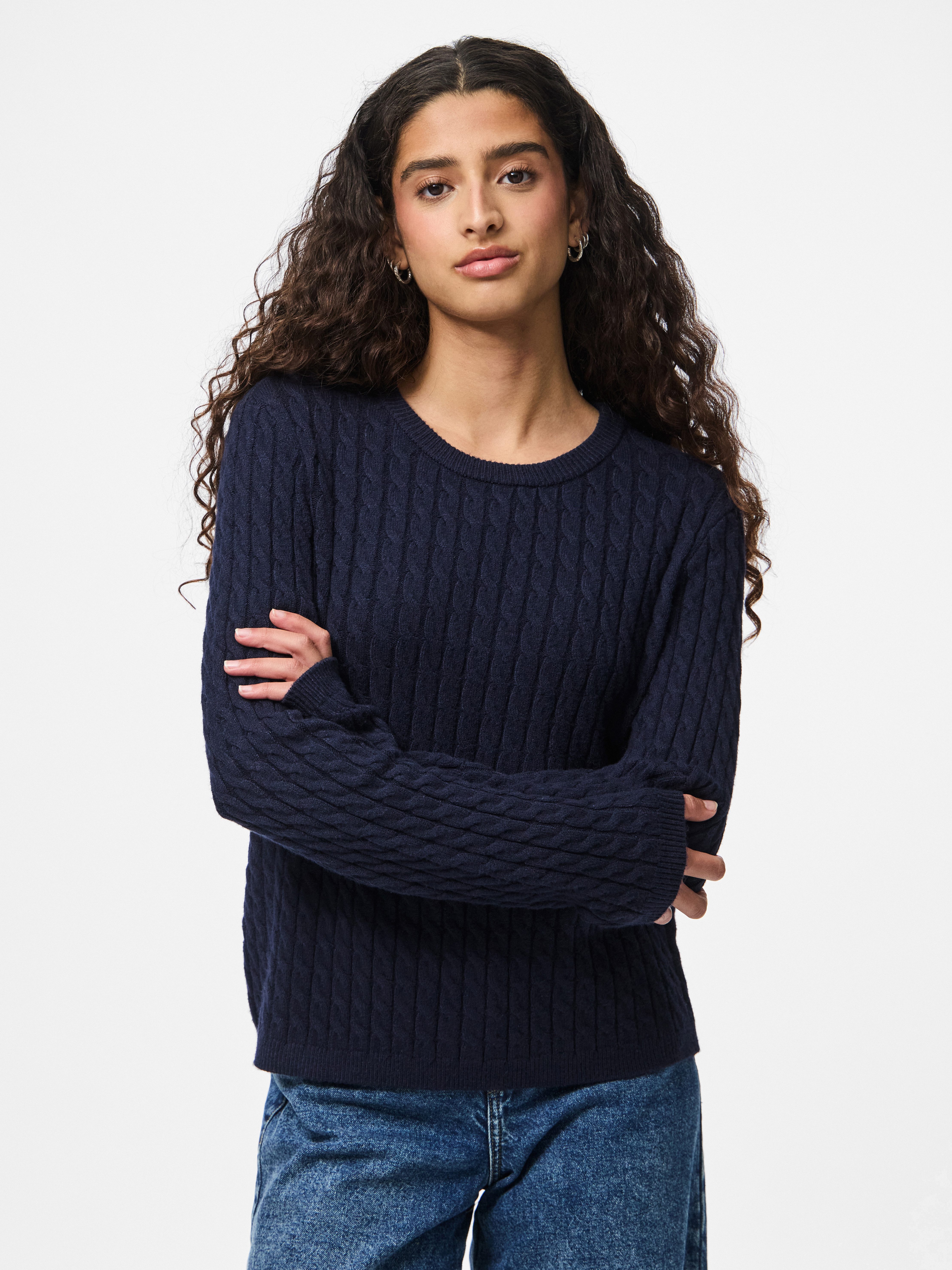 pieces Strickpullover PCFIA LS CABLE KNIT günstig online kaufen