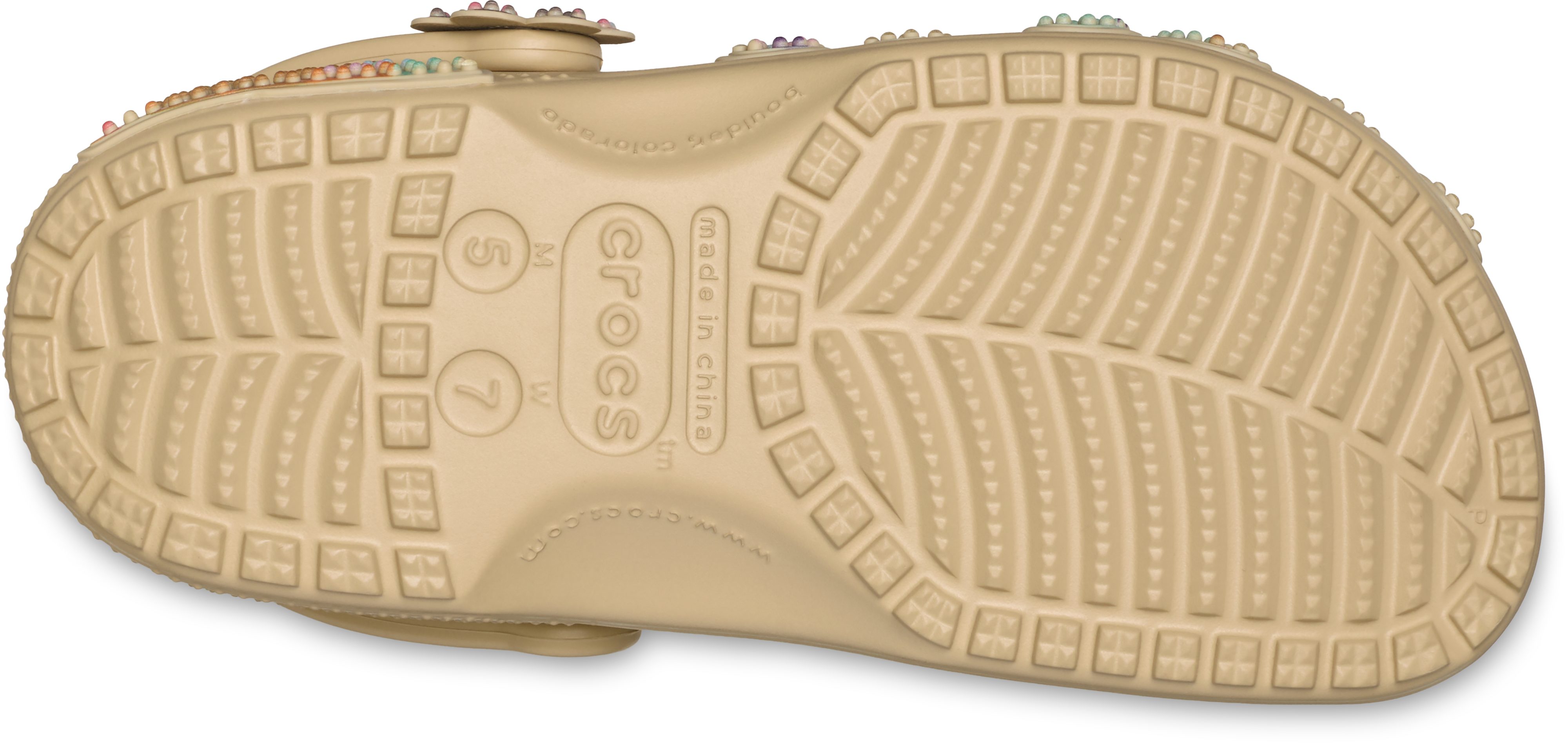 Crocs Classic Summer Beaded Clog Clog Sommerschuh, Gartenschuh, Strandschuh in Blüten-Optik