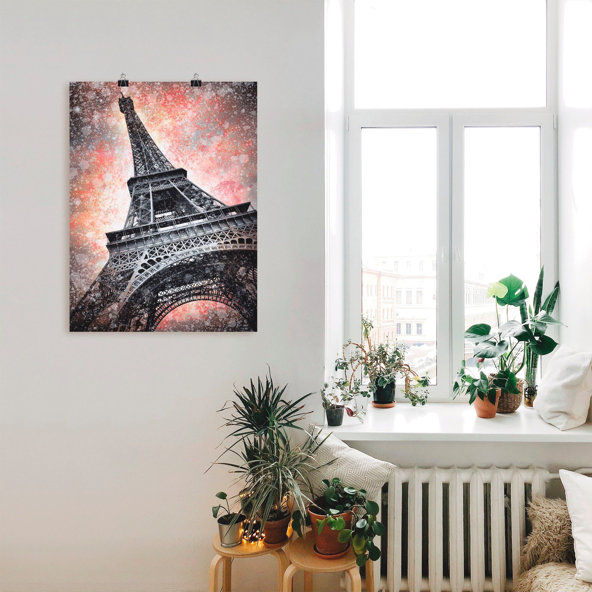 als Alubild, Eiffelturm, oder St), Modern Artland Wandbild Art in Leinwandbild, (1 Gebäude Poster versch. Wandaufkleber Größen