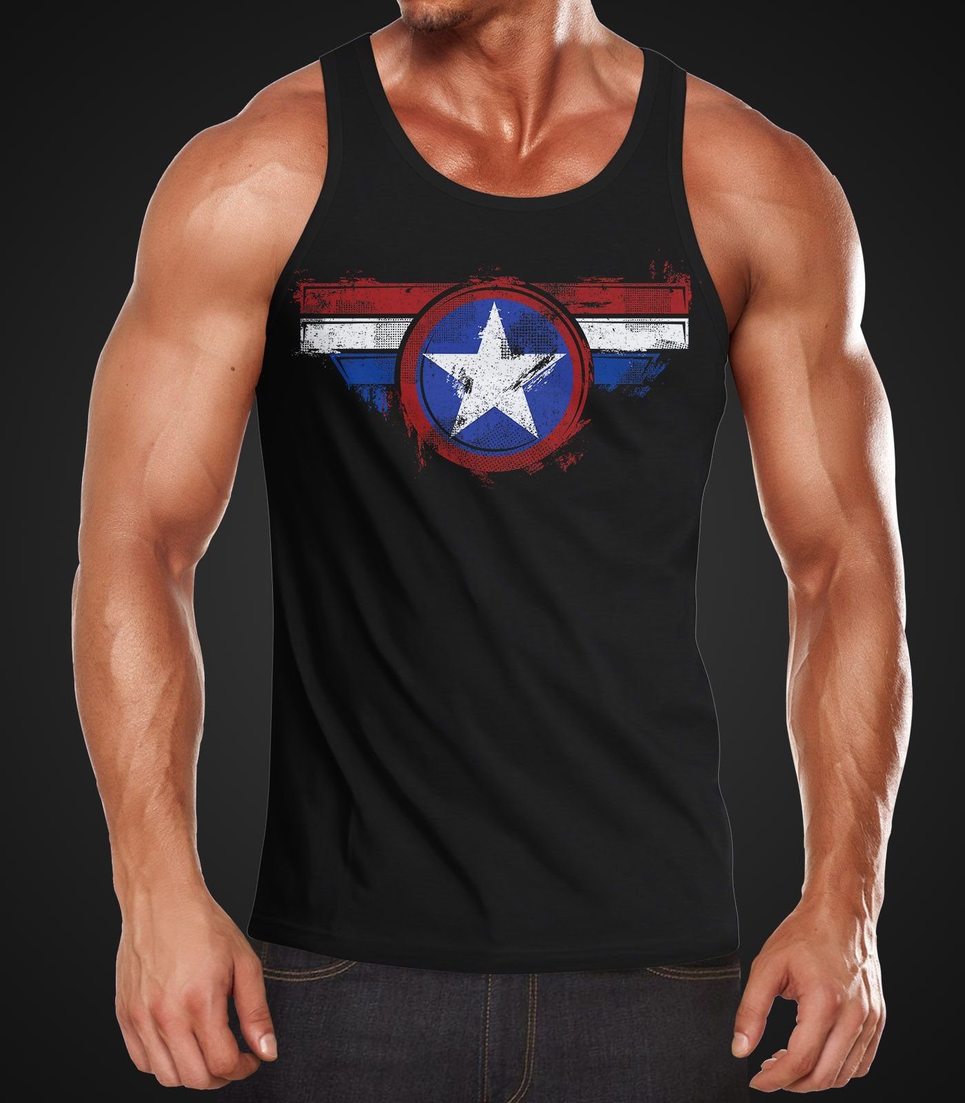 Neverless Tanktop Herren Tank-Top Amerika Flagge günstig online kaufen