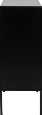 ACTONA GROUP Sideboard (1), schwarze Kontrastrahmen, 4 Türen und 2 Einlegeböden, Breite 80 cm