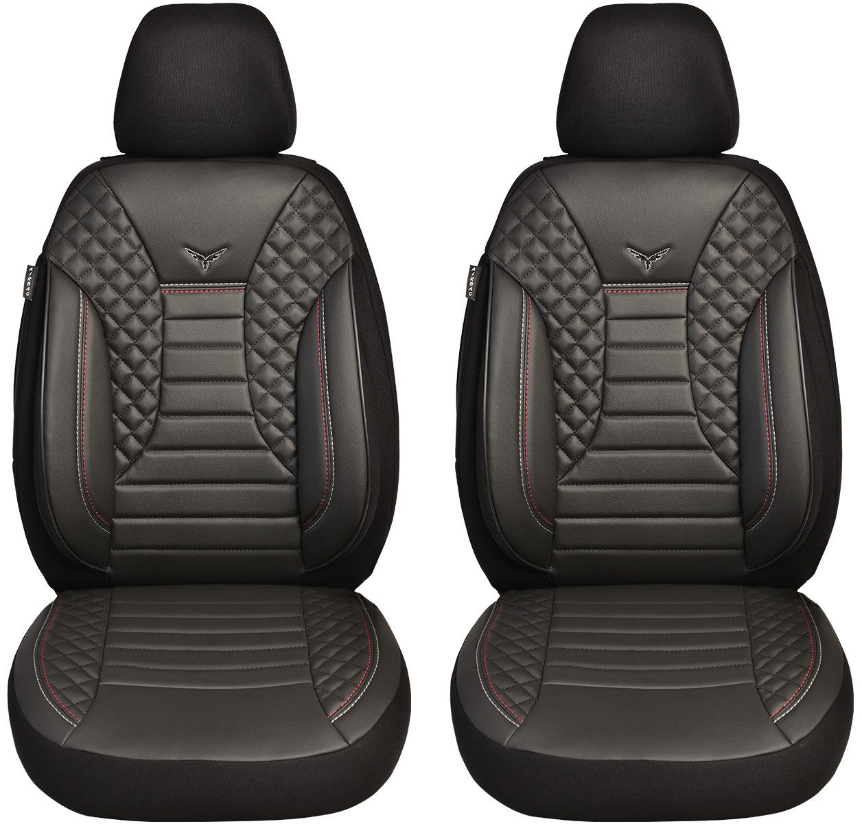 BREMER SITZBEZÜGE Autositzbezug für Volvo S70 V70 Bj 2007-16 (PS804), Set, 2-tlg., Schonbezüge Sitzbezüge Fahrer und Beifahrer, in Schwarz