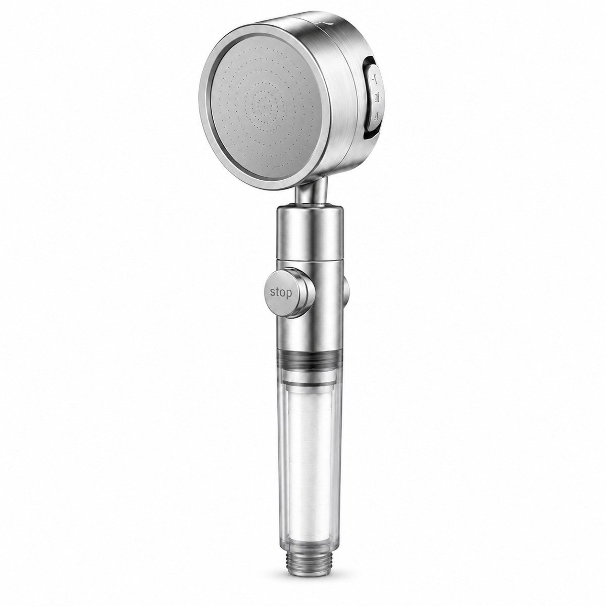 R2 Invest Handbrause Duschkopf mit Filter 3 Strahlarten STOP Taste und 1/2 Zoll Anschluss, (1-tlg) von R2 Invest