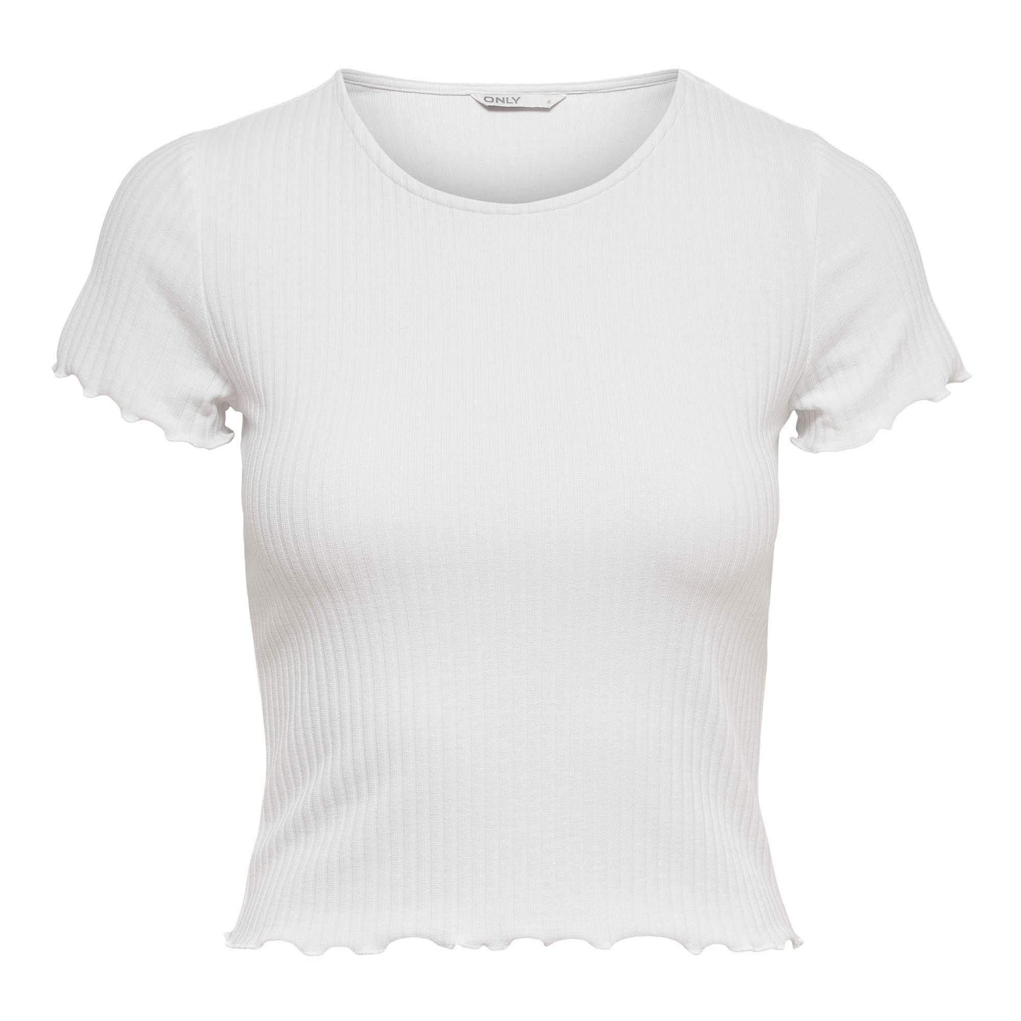 ONLY T-Shirt Damen T-Shirt 1er Pack Polyester ONLEMMA SHORT TOP (Packung, 1er Pack)