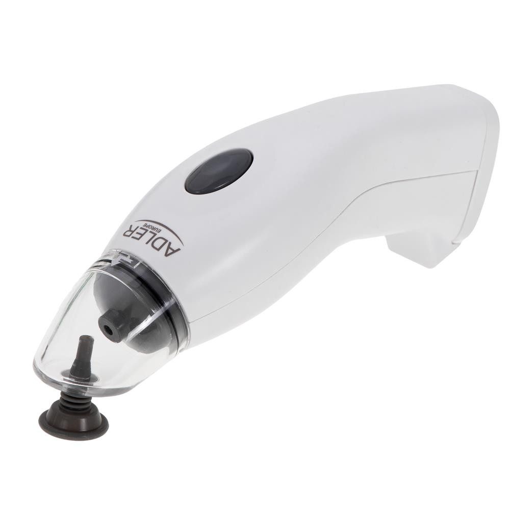 Adler Hand-Vakuumierer AD 4514, mobiles Vakuumierungsgerät, Lebensmittel Vakuumierer Set, weiß