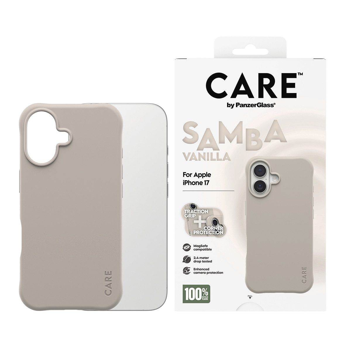 CARE by PanzerGlass Handyhülle Samba MagSafe Case für Apple iPhone 17, Backcover, Schutzhülle, Handyschutzhülle, Case, Schutzcase, stoßfest