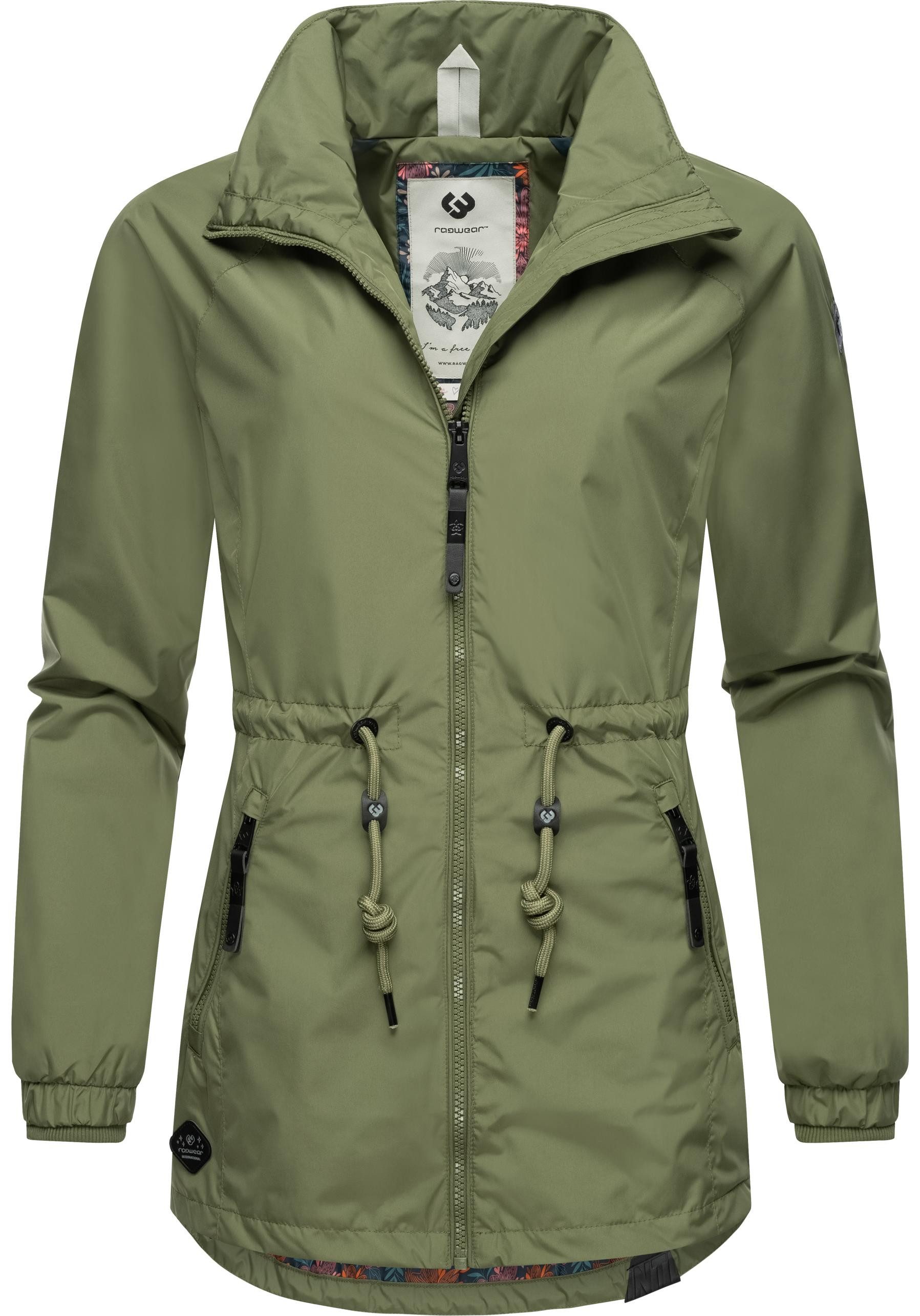 Ragwear Outdoorjacke Tacy wasserdichte Damen Übergangsjacke mit hohem Kragen