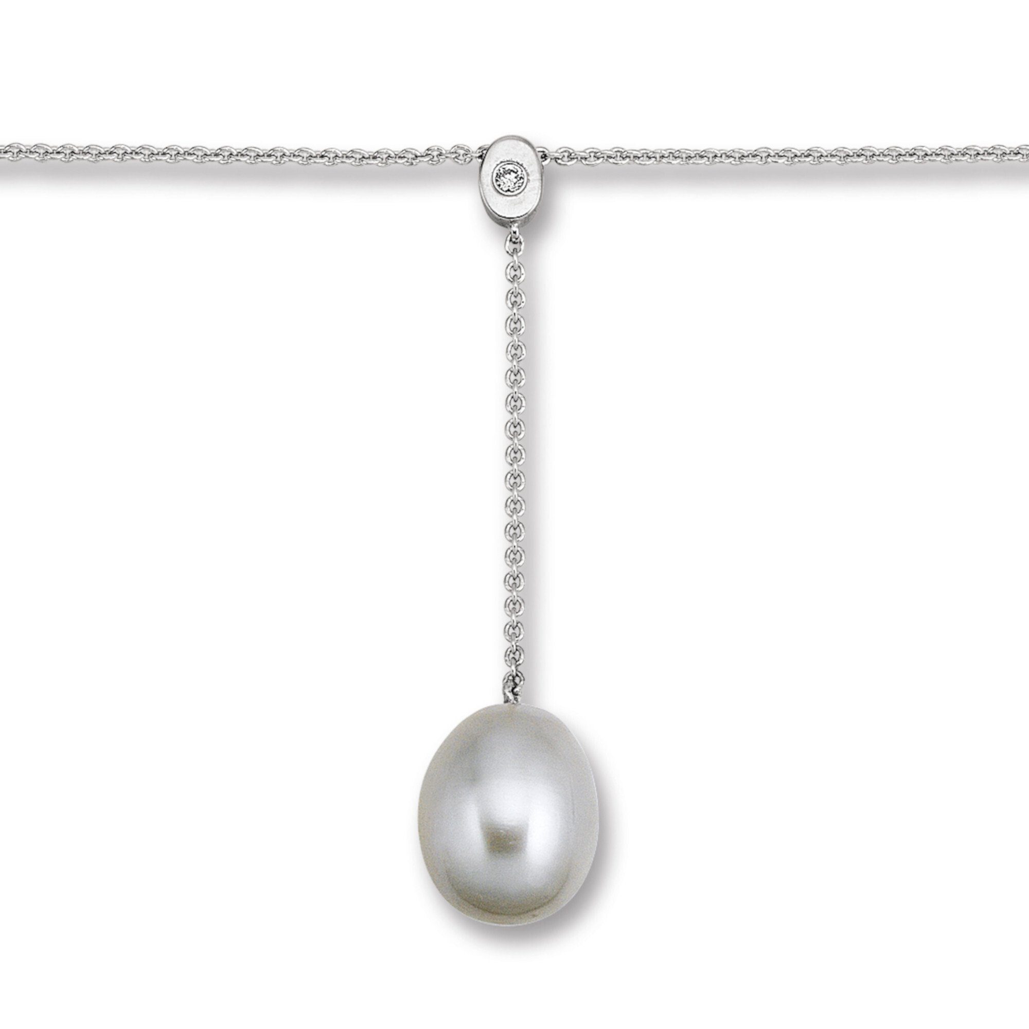 ONE ELEMENT Silberkette Zirkonia Anker Halskette aus 925 Silber 45 cm, Fein gefertigt – ein Zeichen mit besonderer Bedeutung