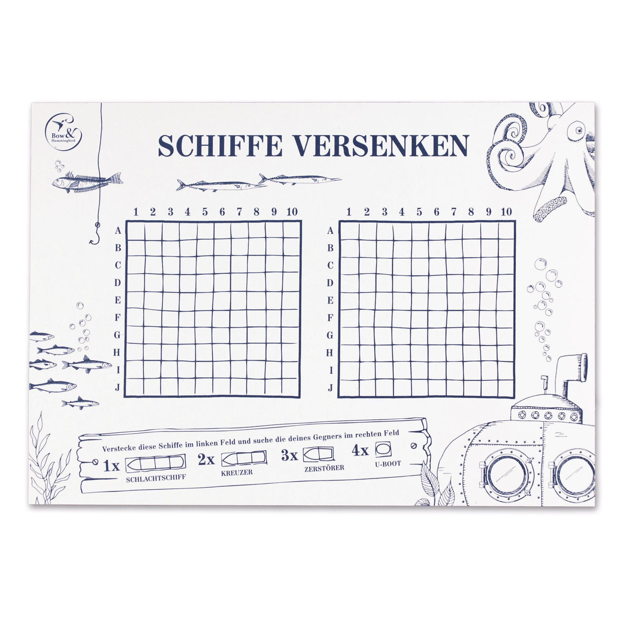 Spiel Spielblock Schiffe versenken