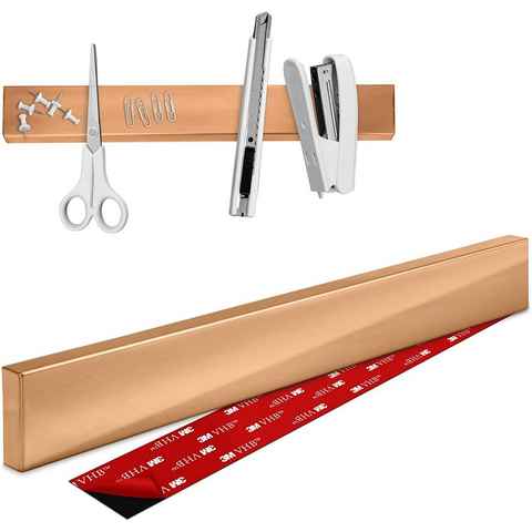 Thingles Wand-Magnet Messerhalter Thingles® - Profi-Küchen Magnetleiste ohne Bohren für Messer - 40cm aus hochwertigem Edelstahl - Edle Messer Aufbewahrung für die Küche - Rosé Gold