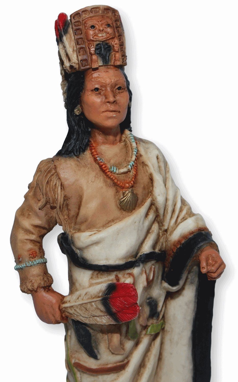 Castagna Native Figur Seattle Kopfschmuck Feder cm mit und Häuptling Castagna Duwamish American Dekofigur H 17 Dekofigur