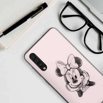 DeinDesign Handyhülle Minnie Mouse Offizielles Lizenzprodukt Disney Minnie Posing Sitting, Samsung Galaxy A30s Silikon Hülle Bumper Case Handy Schutzhülle