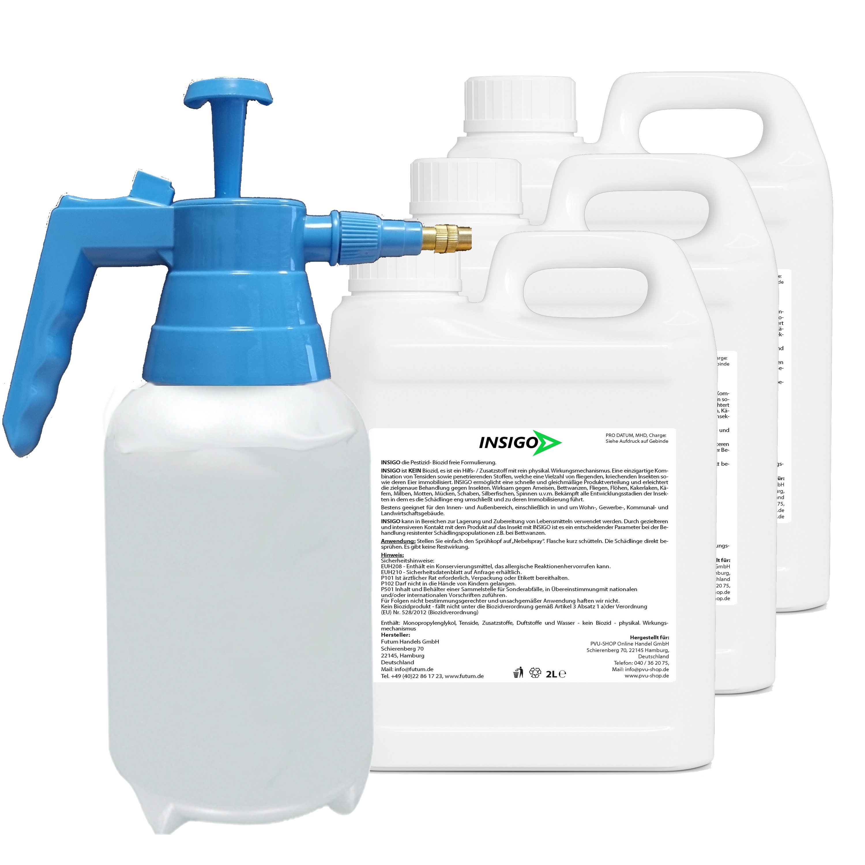 INSIGO Insektenspray Anti Ameisen-Spray Ameisen-Mittel Ungeziefer-Spray, 6 l, 6000 ml, biozidfreie Formel, auf Wasserbasis, geruchsarm, brennt / ätzt nicht