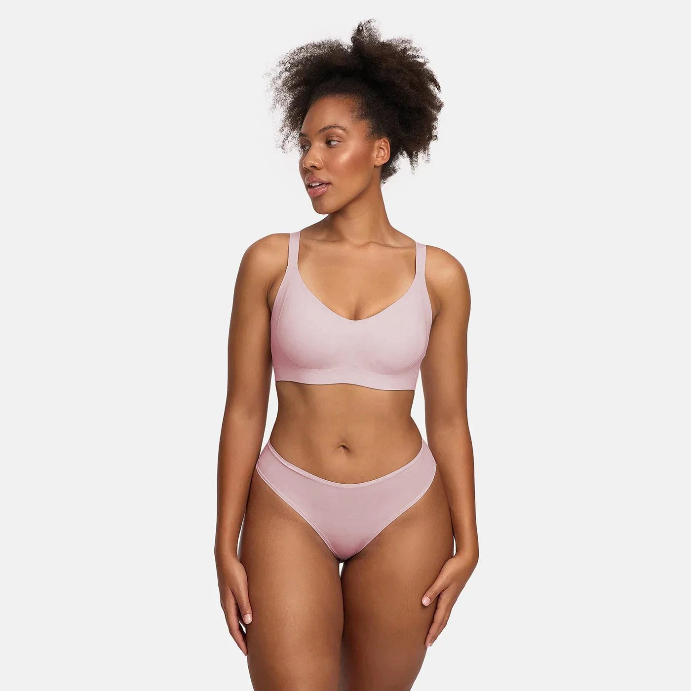 cfab (creamy fabrics) Tanga Tanga, 3er Pack-Baby Pink-2XL