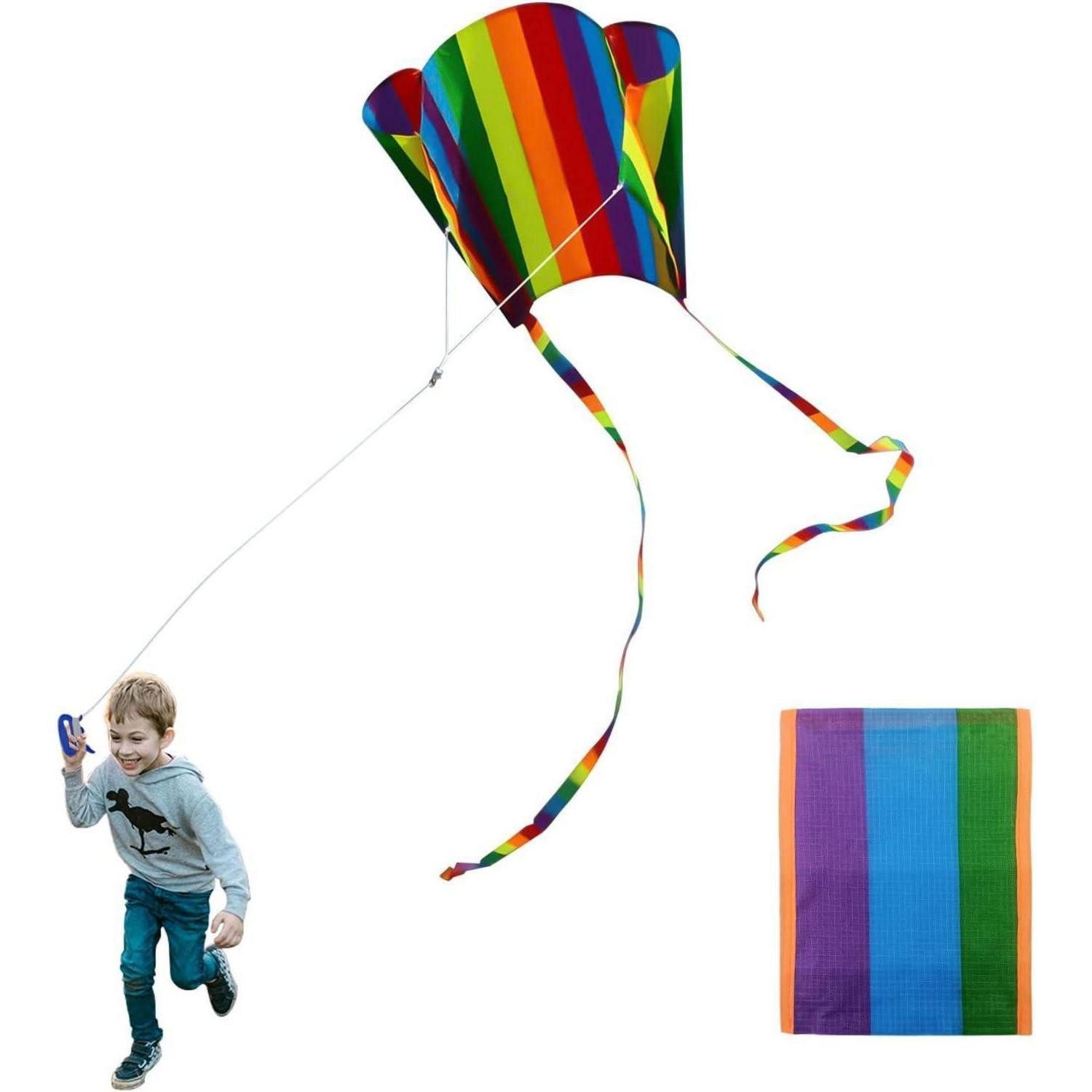 LuxusKollektion Flug-Drache Drachen Kinder Regenbogendrachen Schnurlinie Strandspiel Colorful