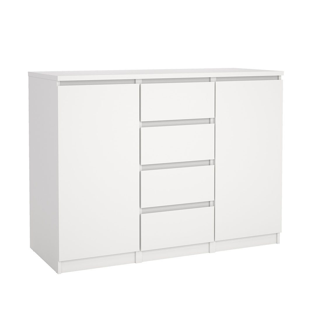 ebuy24 Sideboard Naia Sideboard 2 Türen 4 Schubladen weiß.