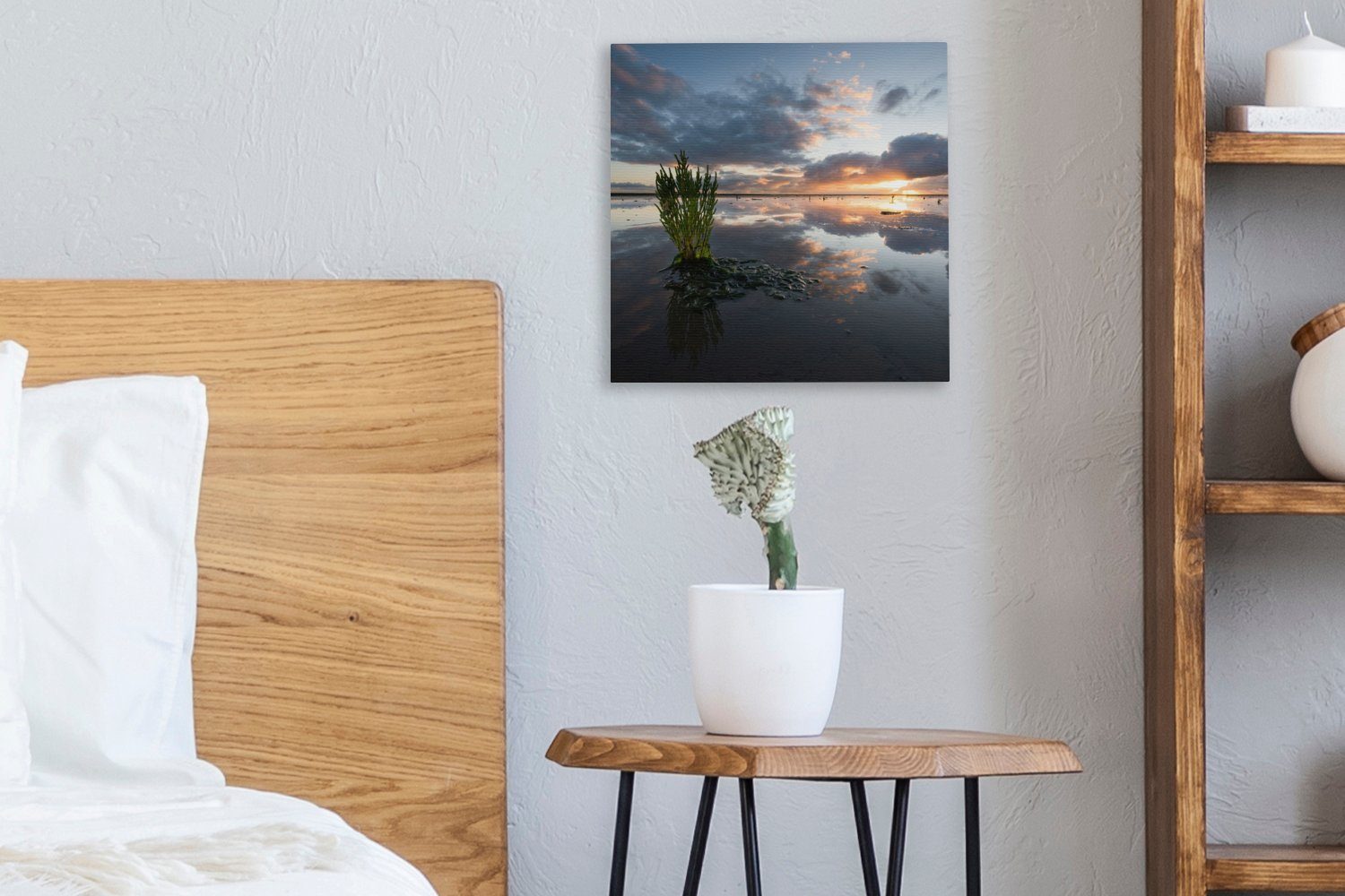 Bilder - Leinwand für OneMillionCanvasses® - Meer Wohnzimmer Schlafzimmer Luft, Leinwandbild St), (1 Watteninseln