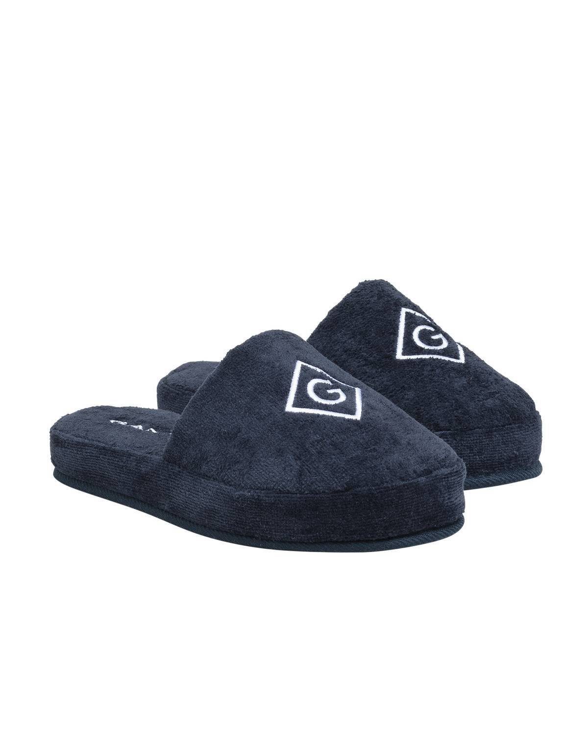 Gant Damen Hausschuhe - Icon G Slippers, Baumwolle Hausschuh Marine