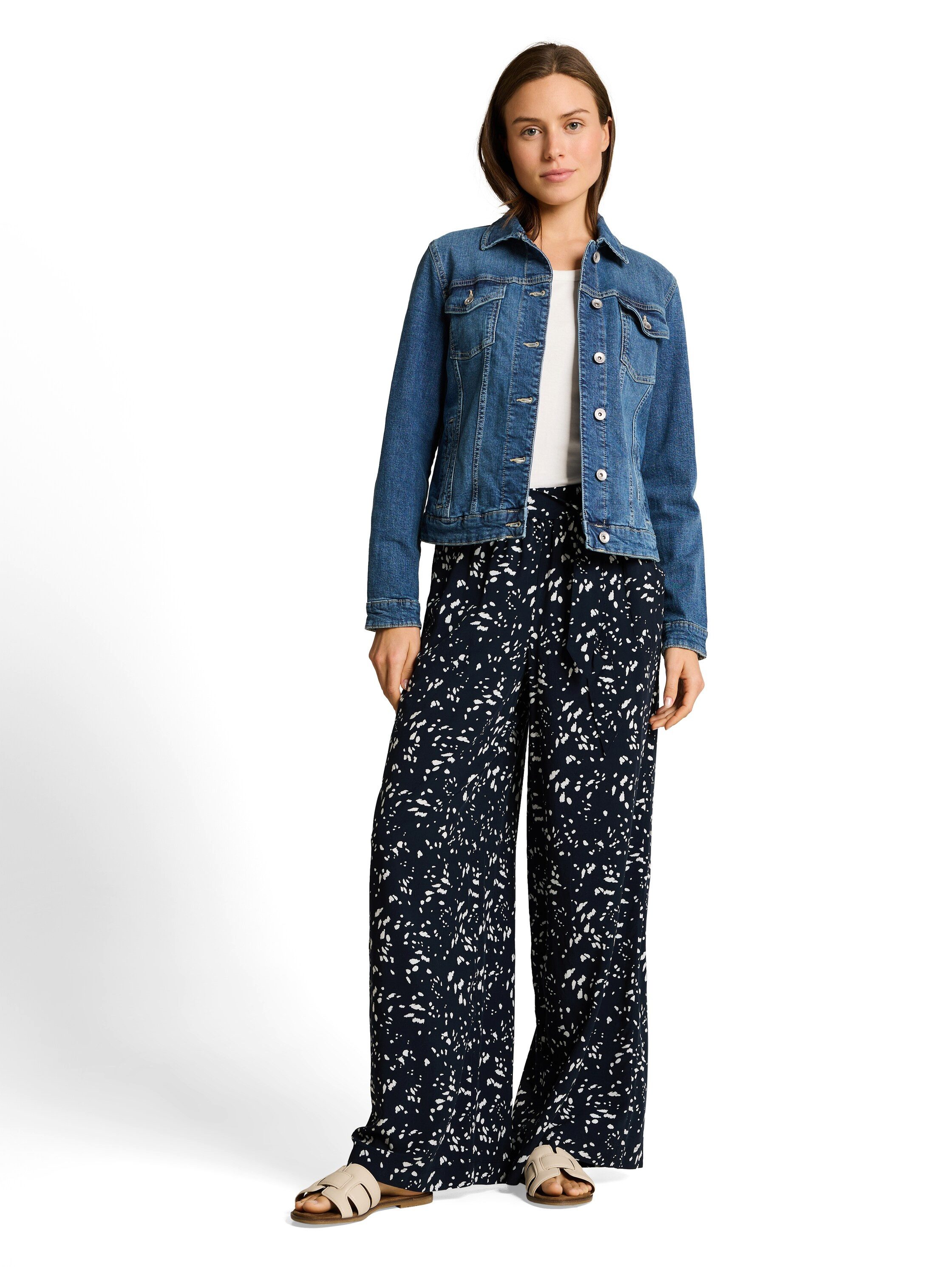 TOM TAILOR Webhose mit Allover-Muster/weites Bein